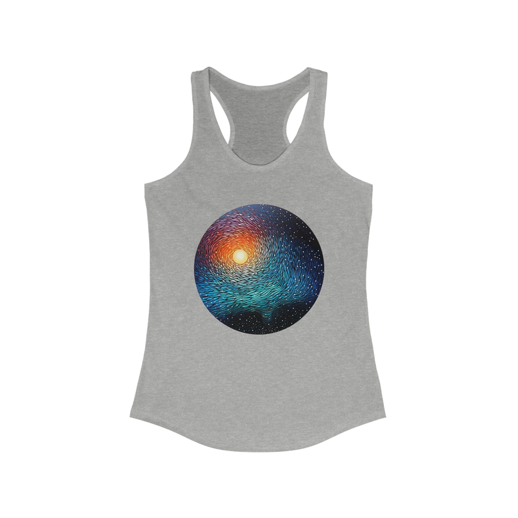 Women's Ideal Racerback Tank - Pointillism Designs 06