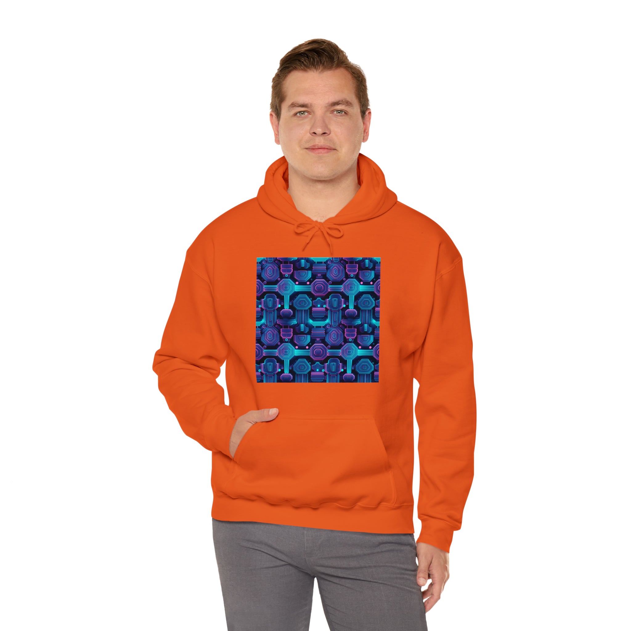 Unisex Heavy Blend™ Hooded Sweatshirt - Abstract Neon Designs 02