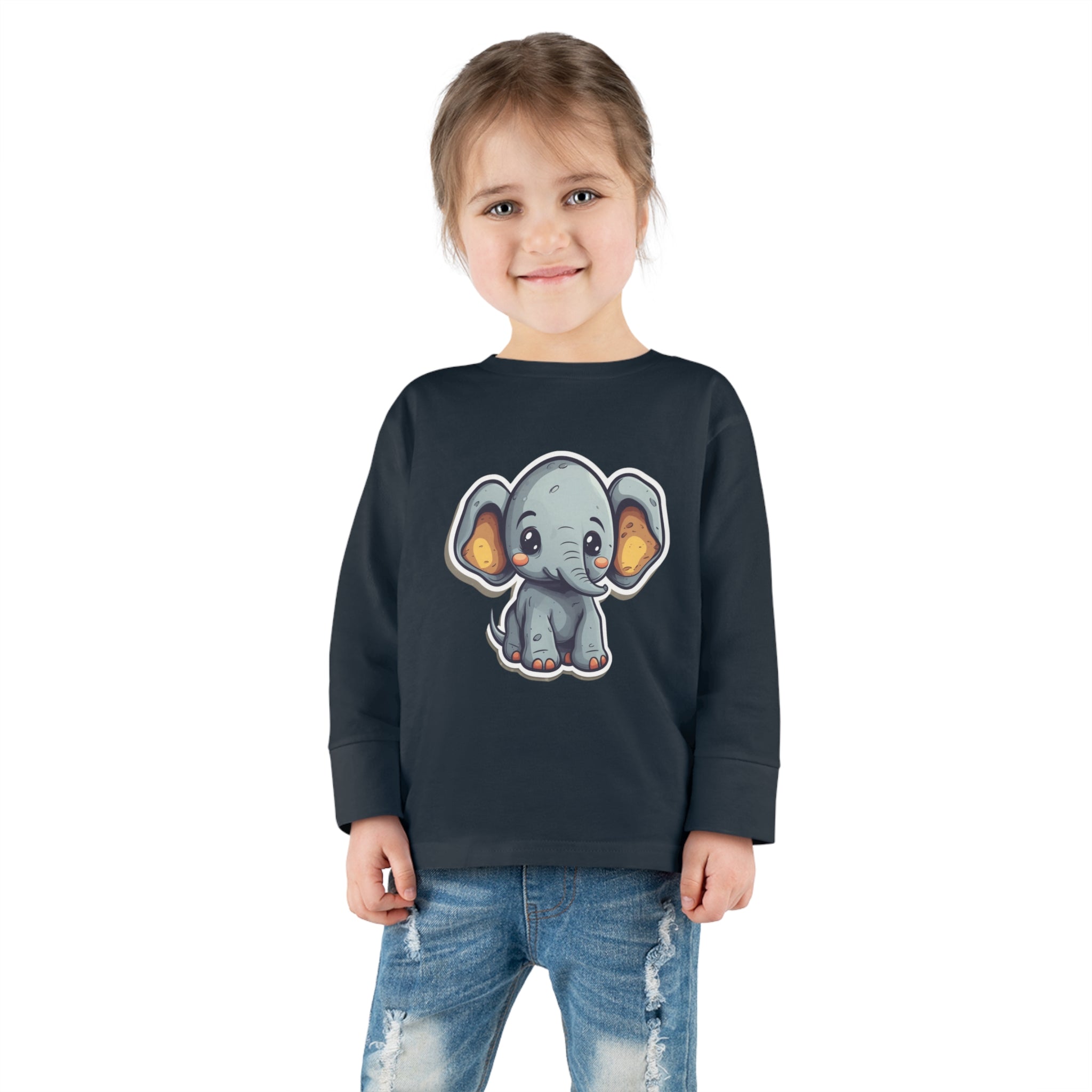 Toddler Long Sleeve Tee - Elephant Calf