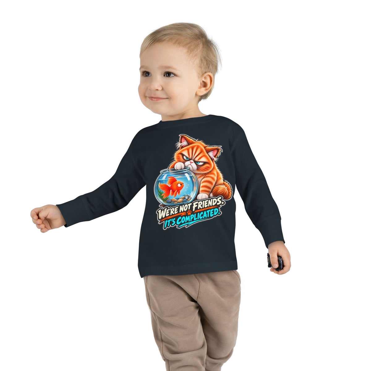 Fish Friend - Mildly Feral - Toddler Long Sleeve Tee