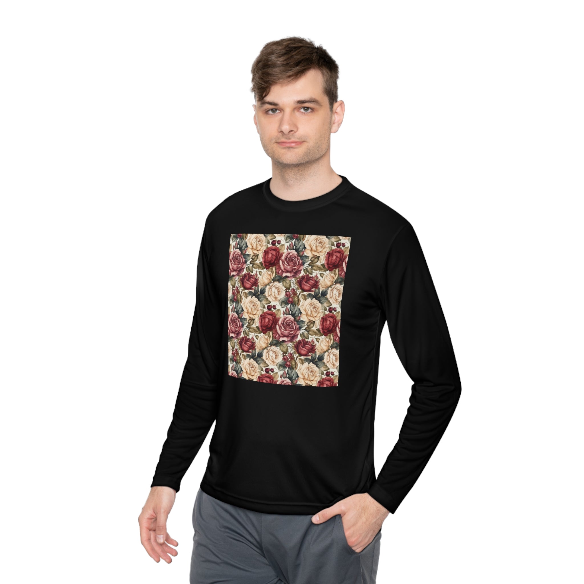 Unisex Lightweight Long Sleeve Tee (AOP) - Abstract Designs 14