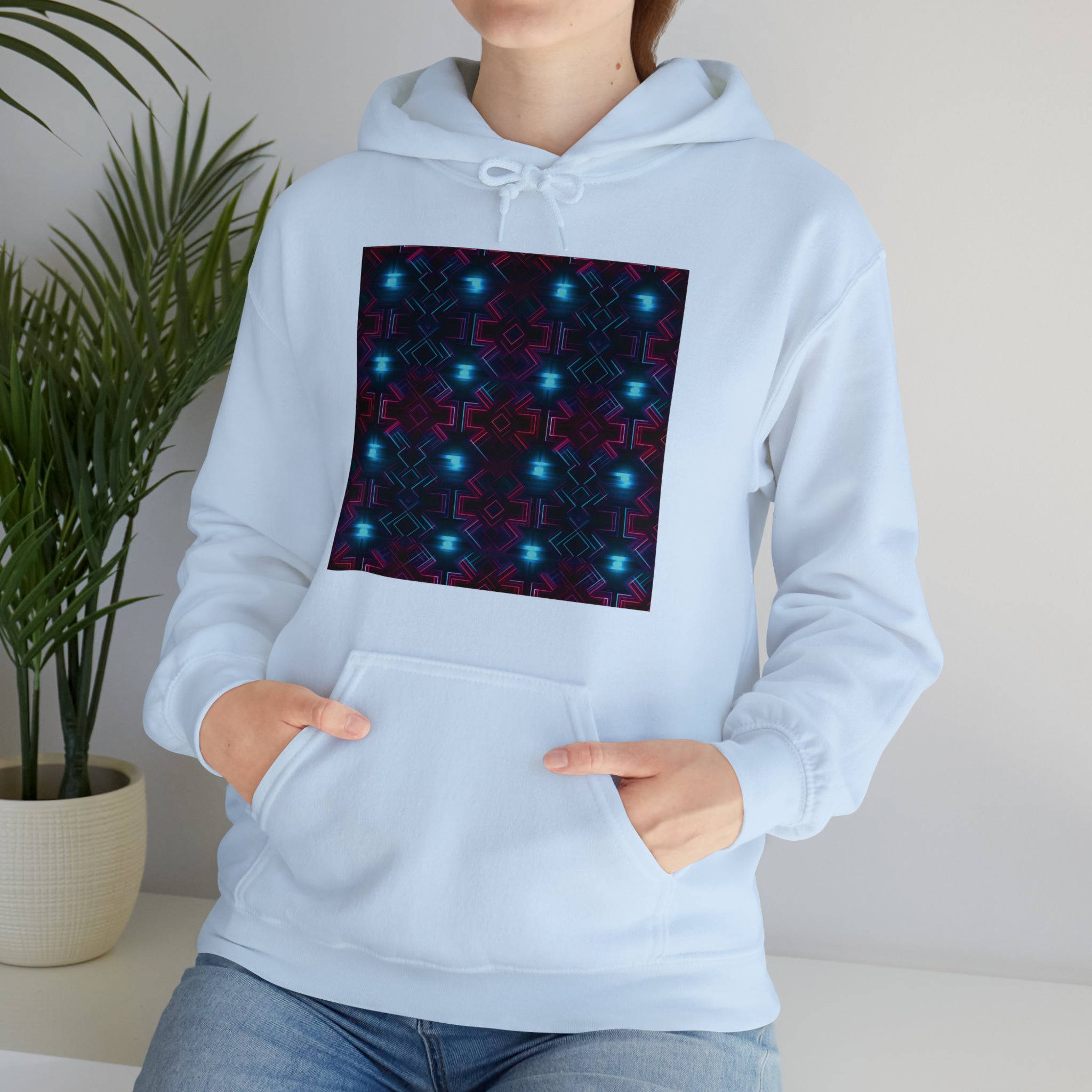 Unisex Heavy Blend™ Hooded Sweatshirt - Abstract Neon Designs 01