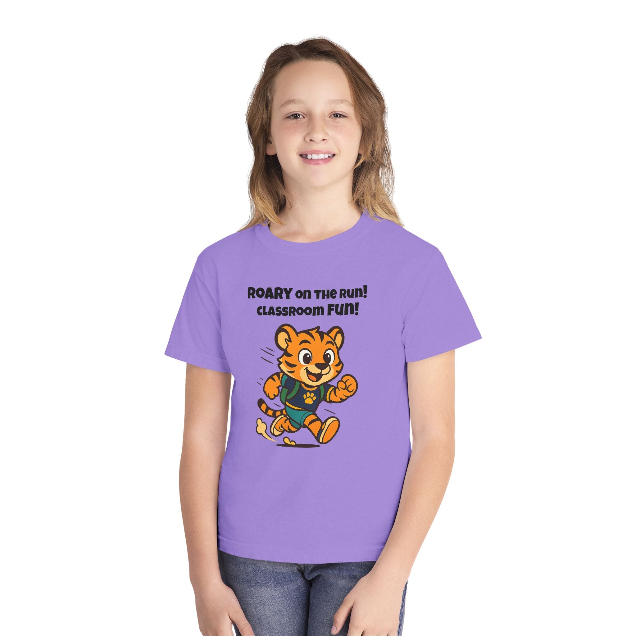 Youth Midweight Cotton Tee - Roary's Dash to School
