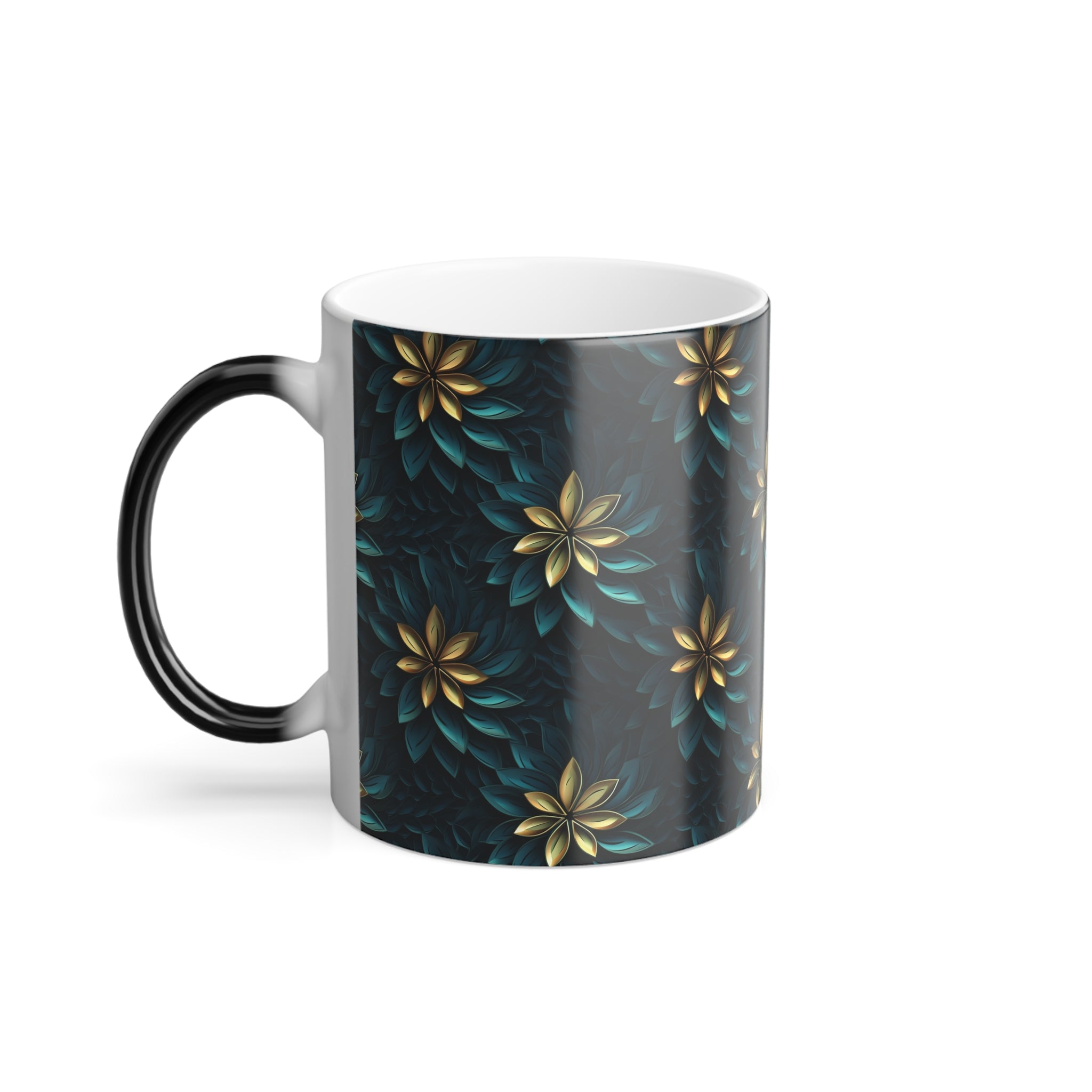 Color-Changing Mug, 11oz — Abstract Flowers