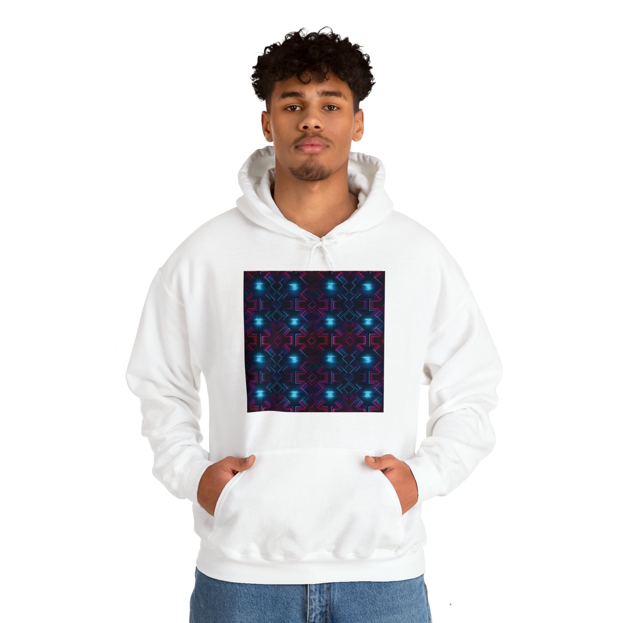 Unisex Heavy Blend™ Hooded Sweatshirt - Abstract Neon Designs 01