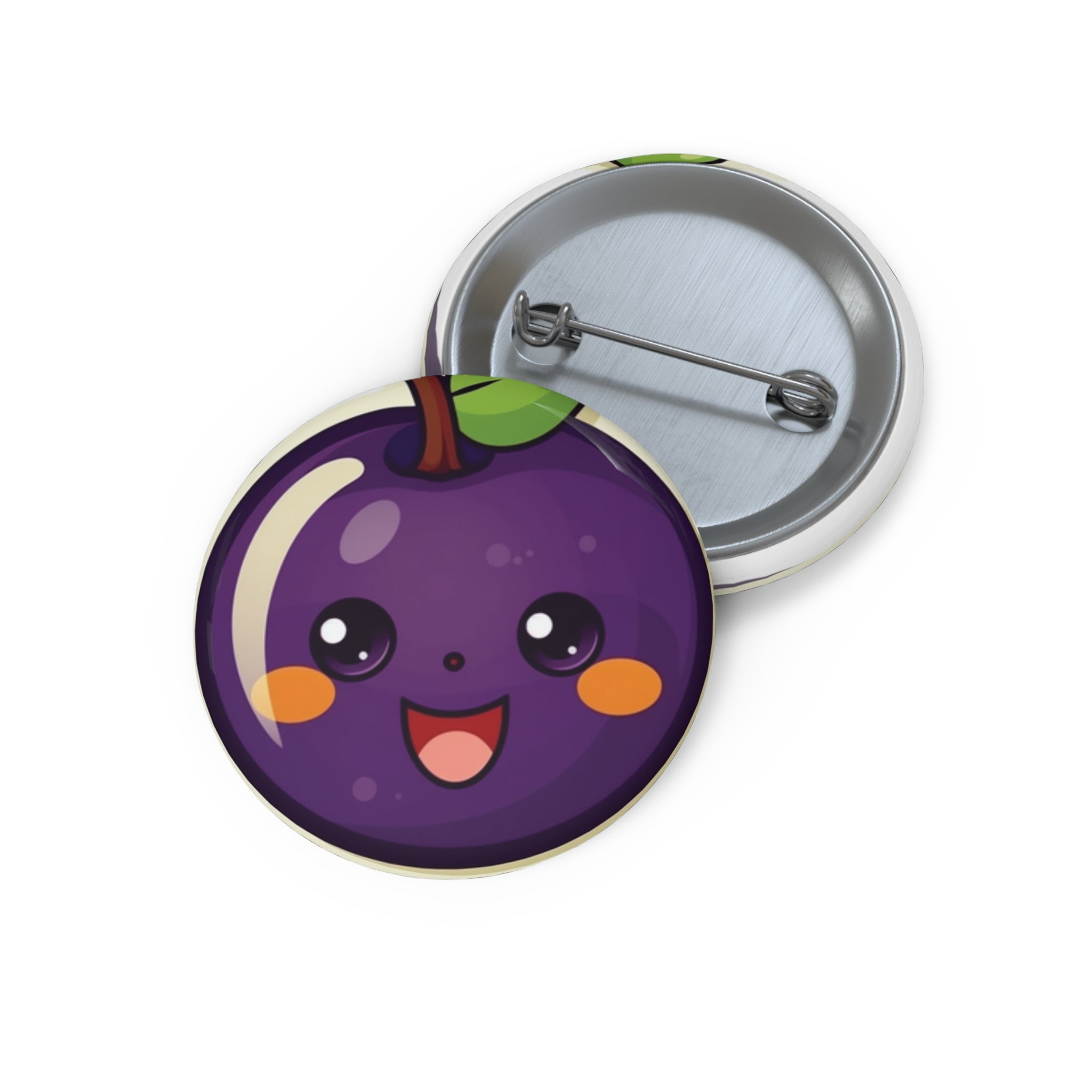 Custom Pin Buttons - Plum