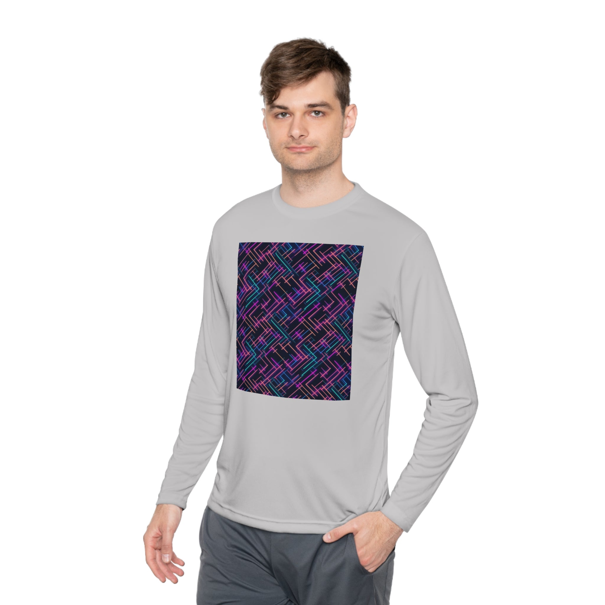 Unisex Lightweight Long Sleeve Tee (AOP) - Abstract Designs 05