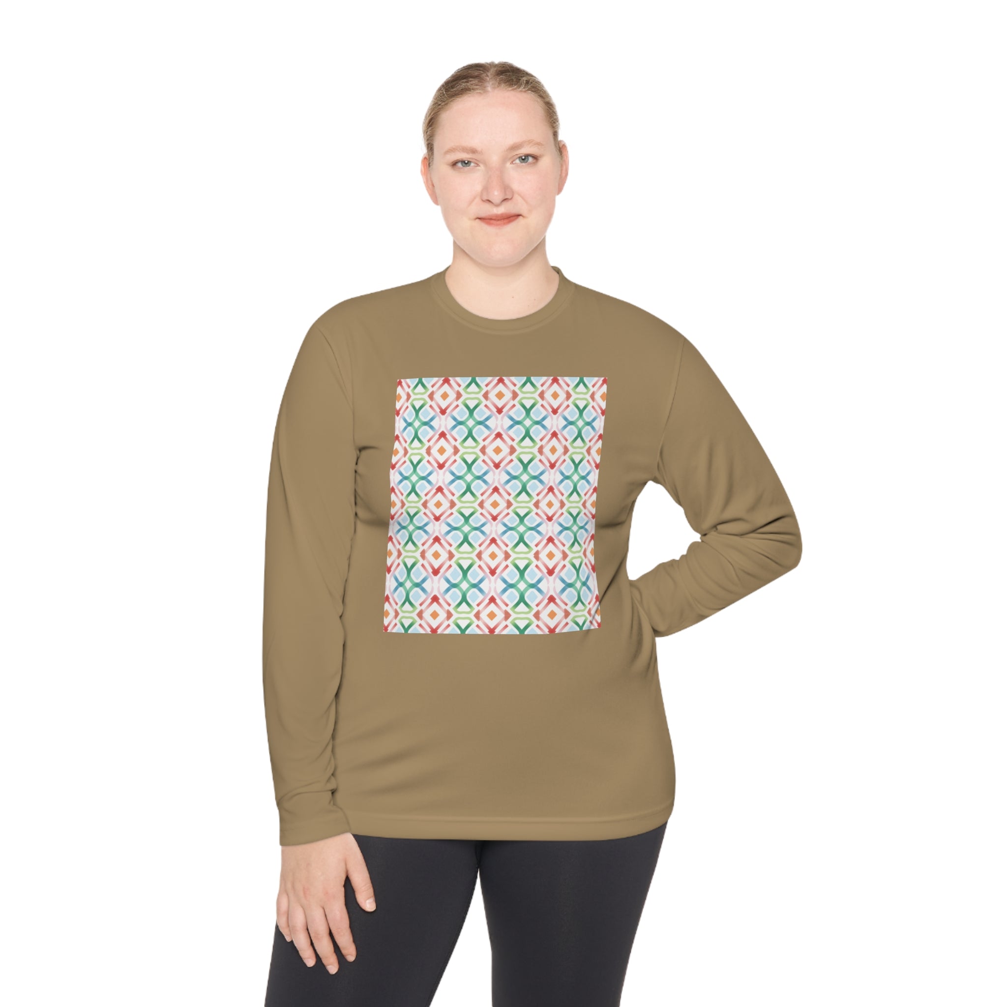 Unisex Lightweight Long Sleeve Tee (AOP) - Abstract Designs 09