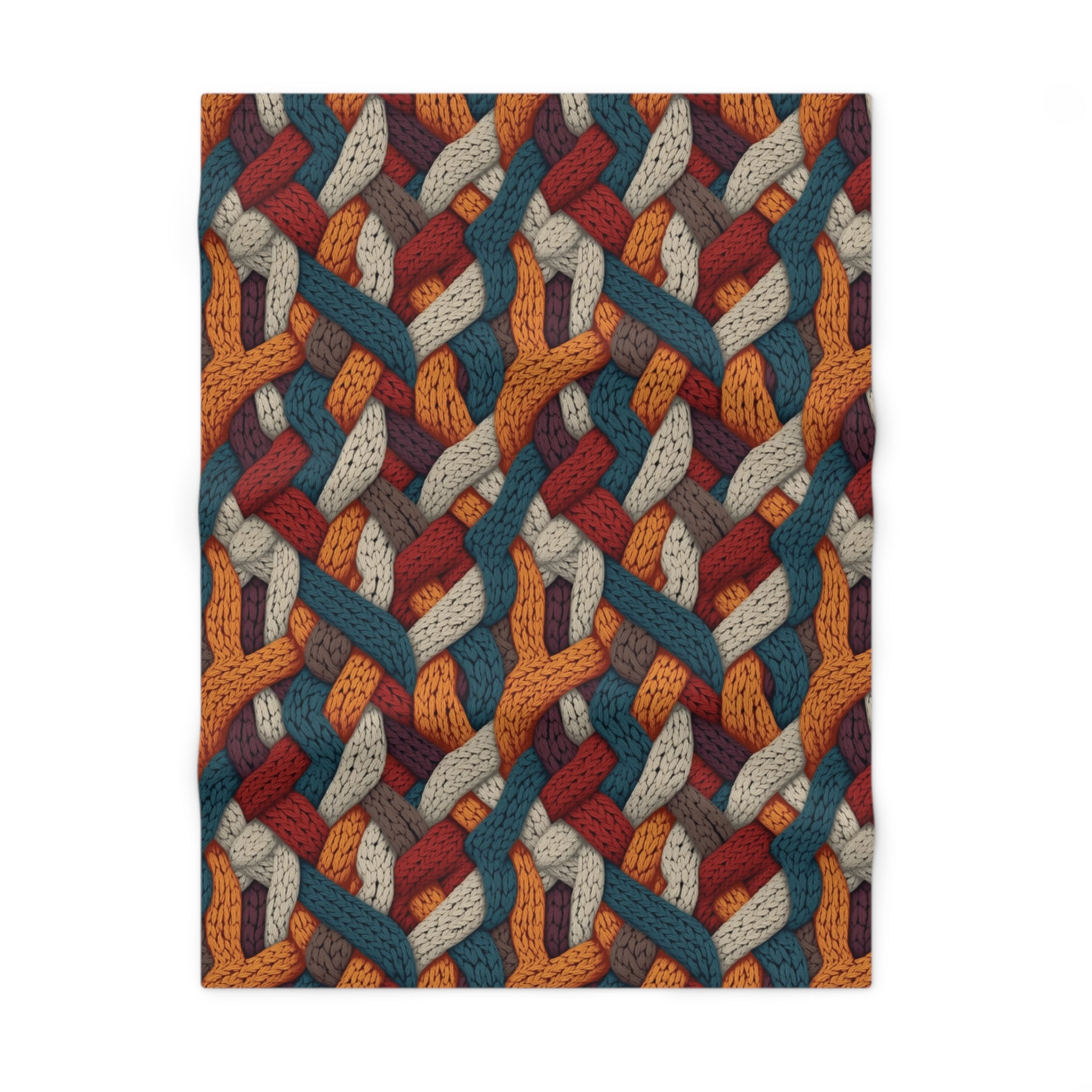 Soft Fleece Baby Blanket (AOP) - Seamless Knit Art 08