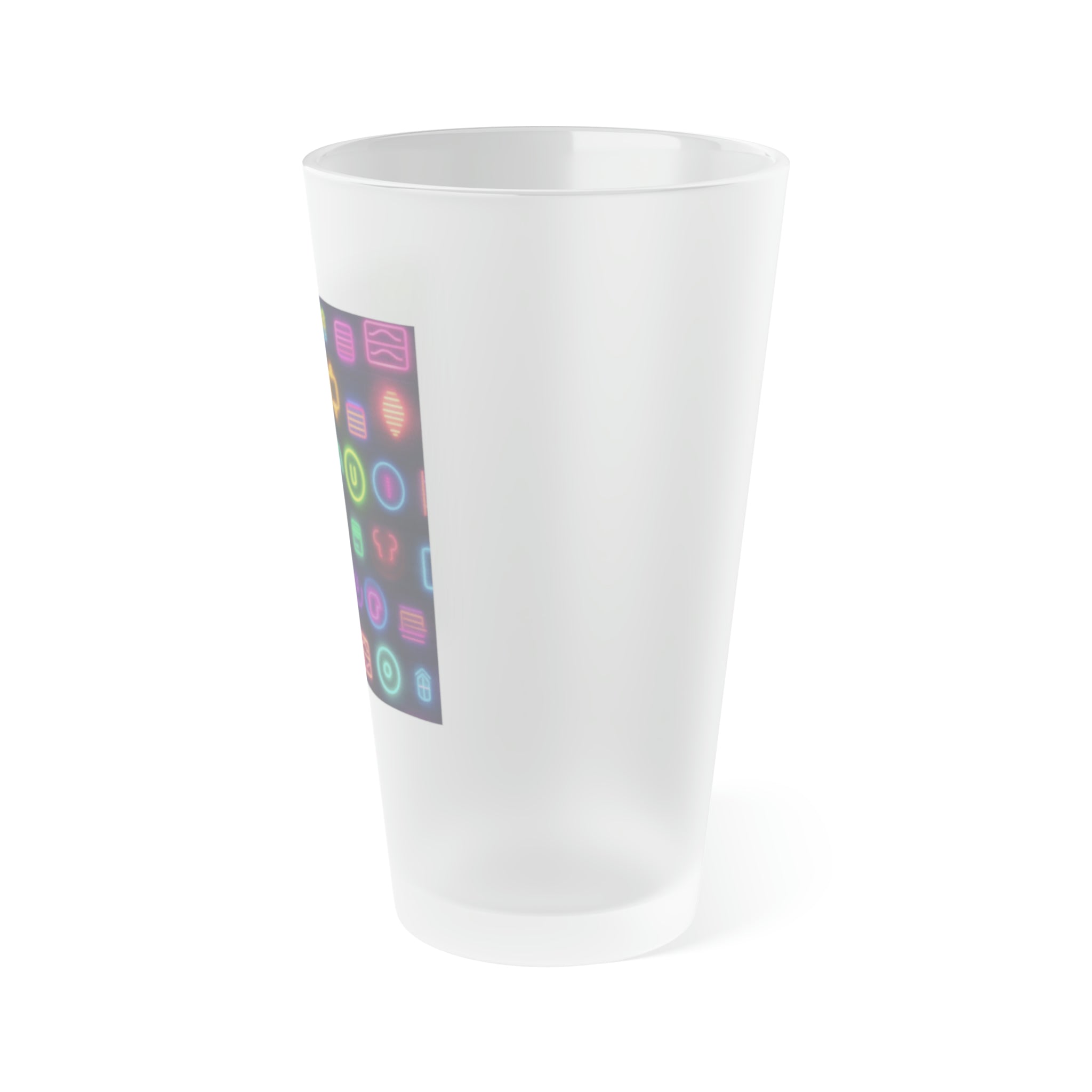 Frosted Pint Glass, 16oz - Vibrant Designs 09