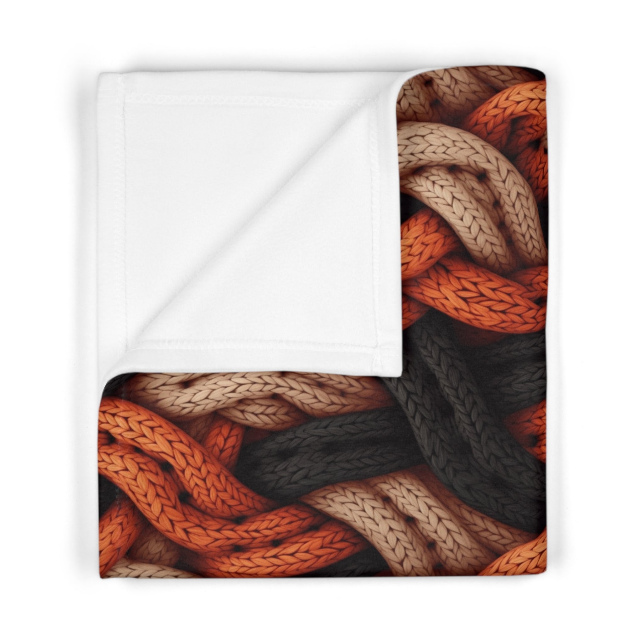 Soft Fleece Baby Blanket (AOP) - Seamless Knit Art 04