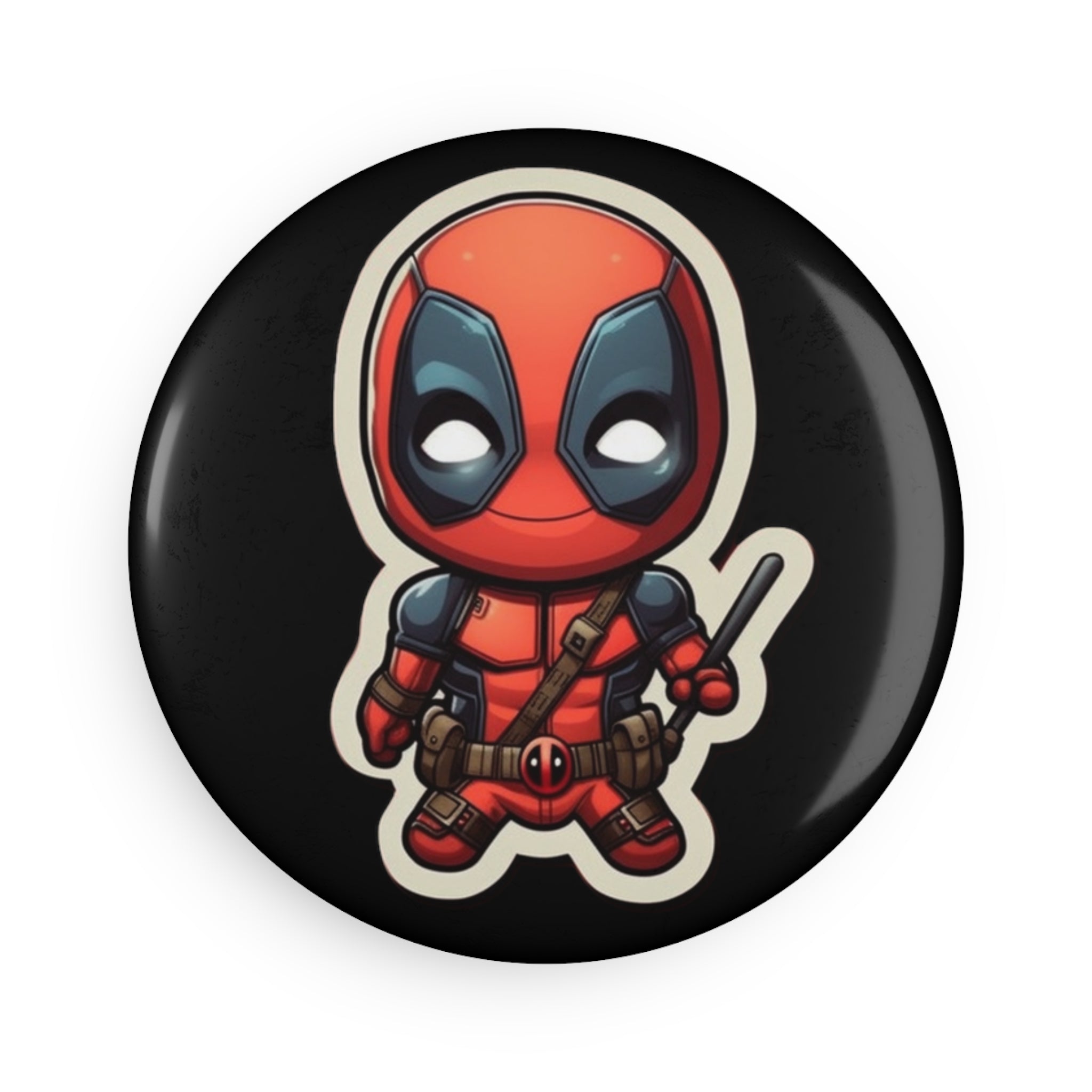 Button Magnet, Round (1 & 10 pcs) - Baby Deadpool 01