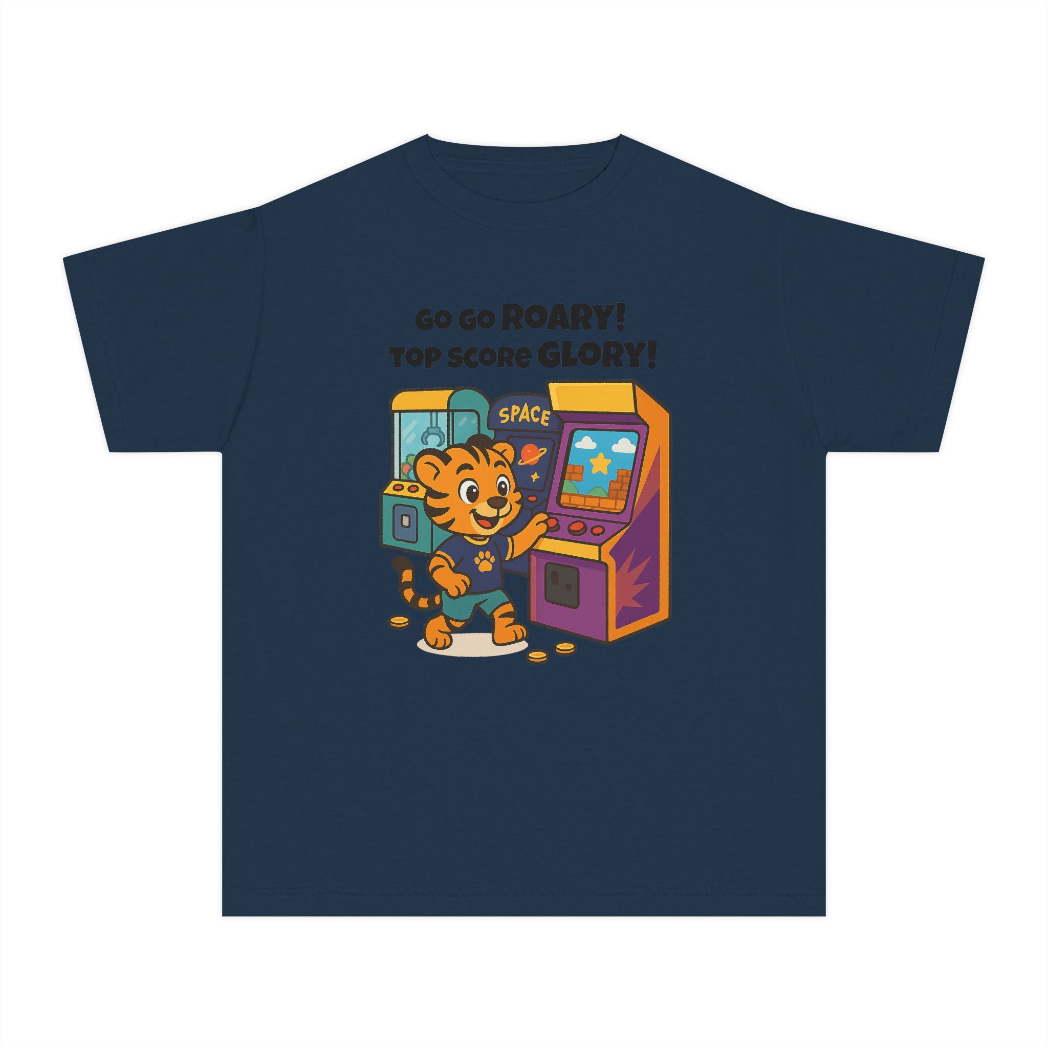 Youth Midweight Cotton Tee - Roary's Adventures at the Arcade
