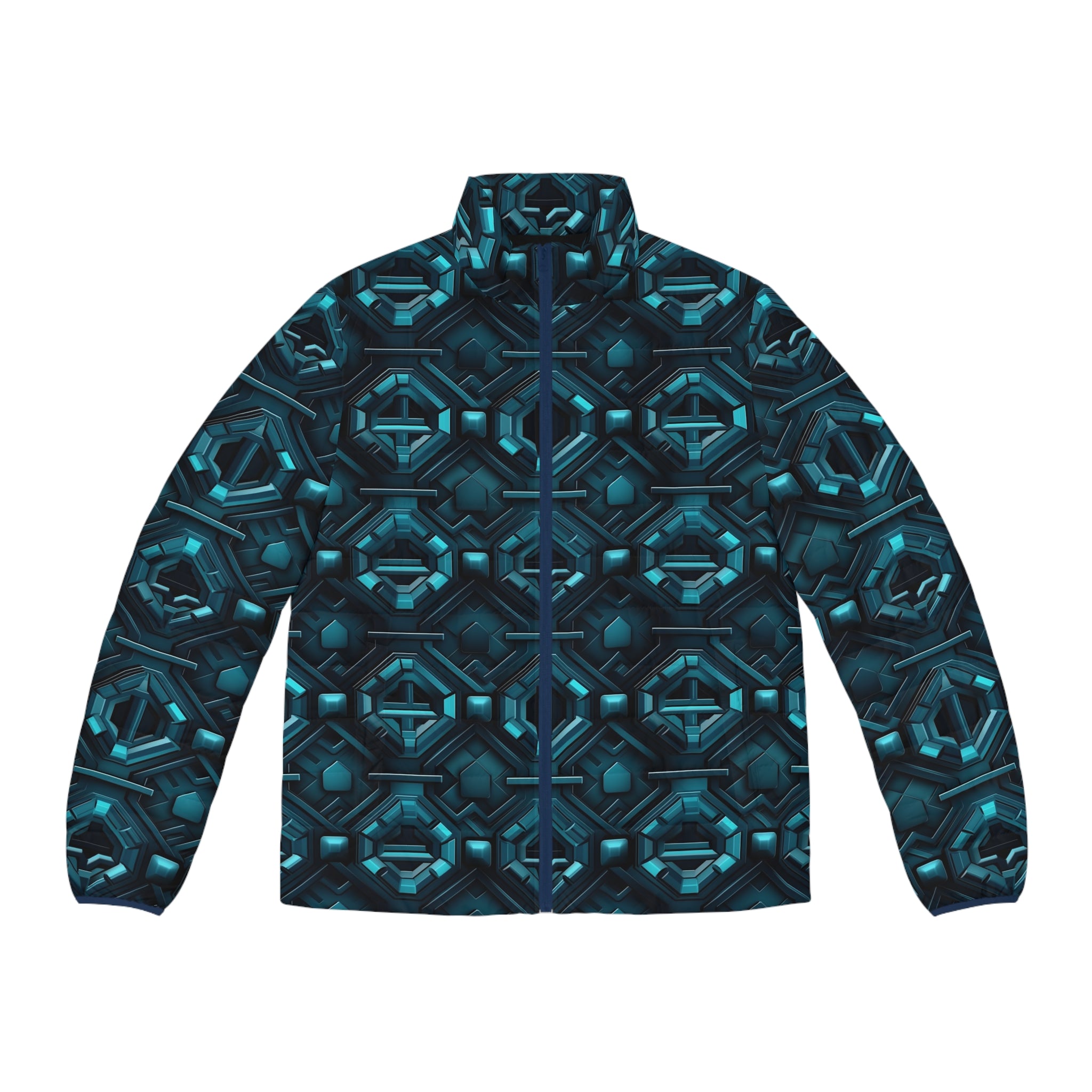 Men's Puffer Jacket (AOP) - Abstract Designs 11
