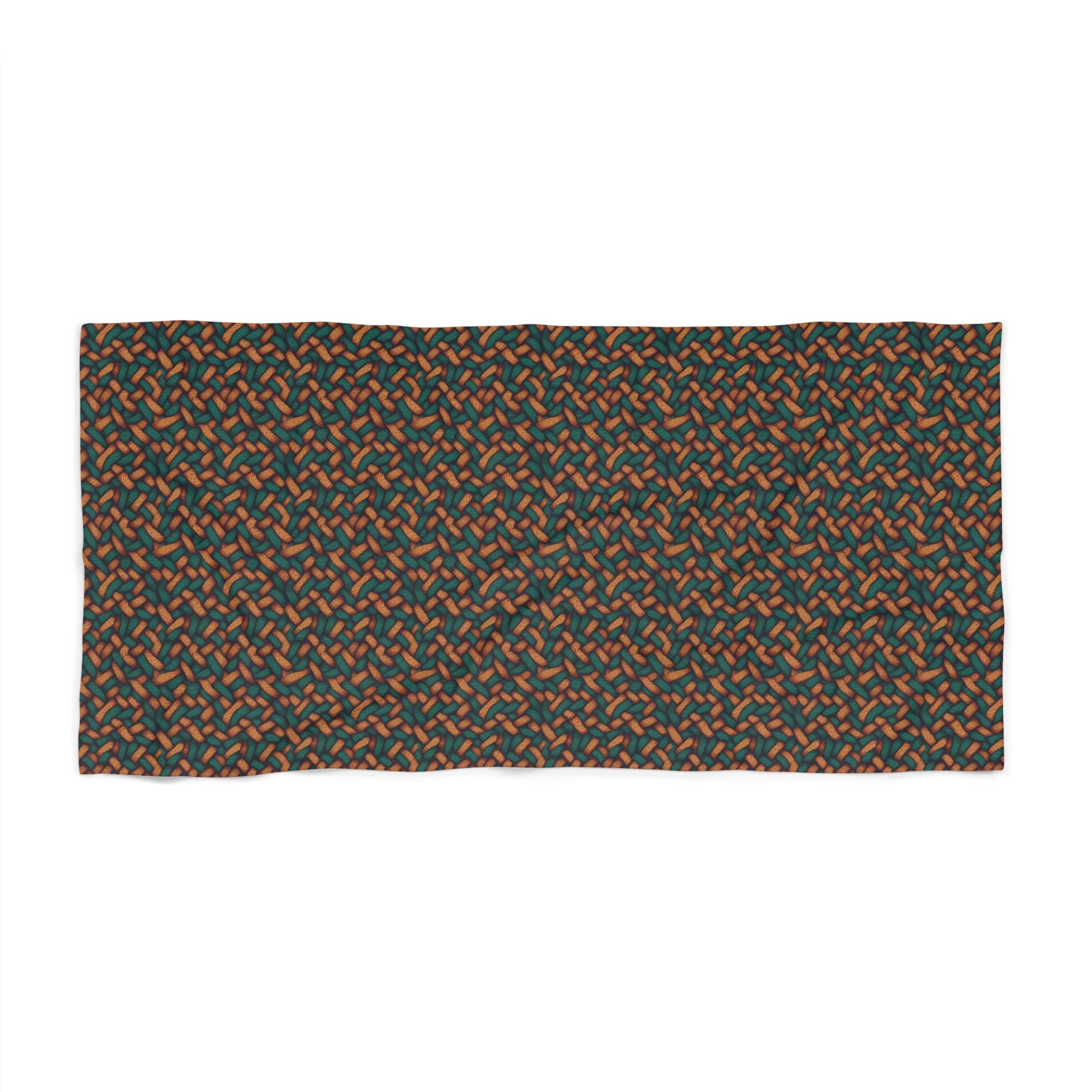 Beach Towel (AOP) - Seamless Knit Art Design 09
