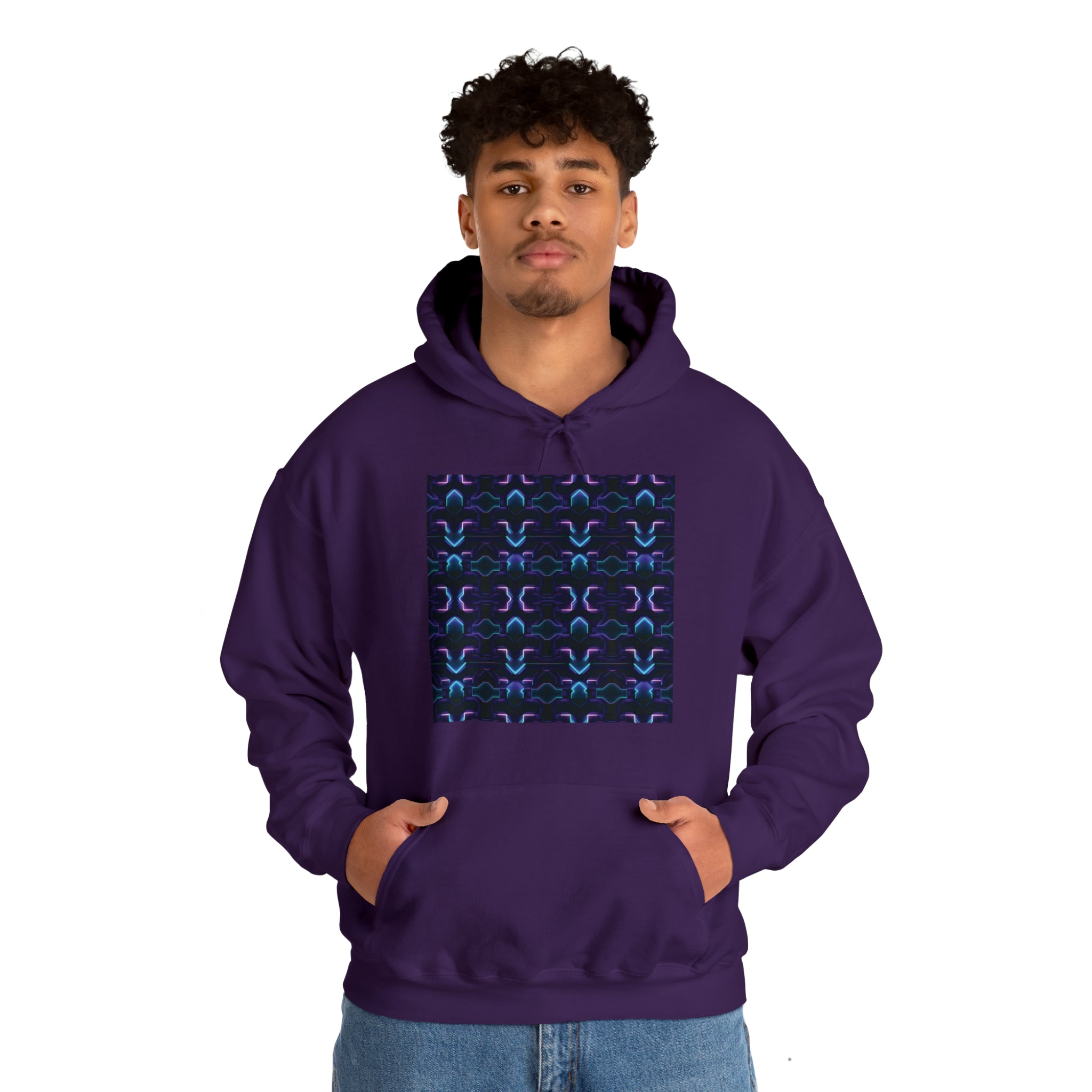 Unisex Heavy Blend™ Hooded Sweatshirt - Abstract Neon Designs 06