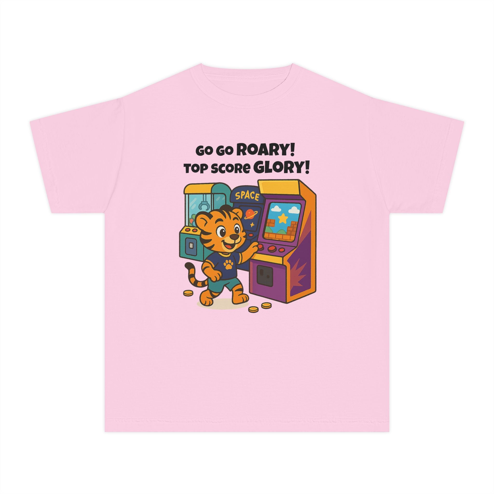 Youth Midweight Cotton Tee - Roary's Adventures at the Arcade
