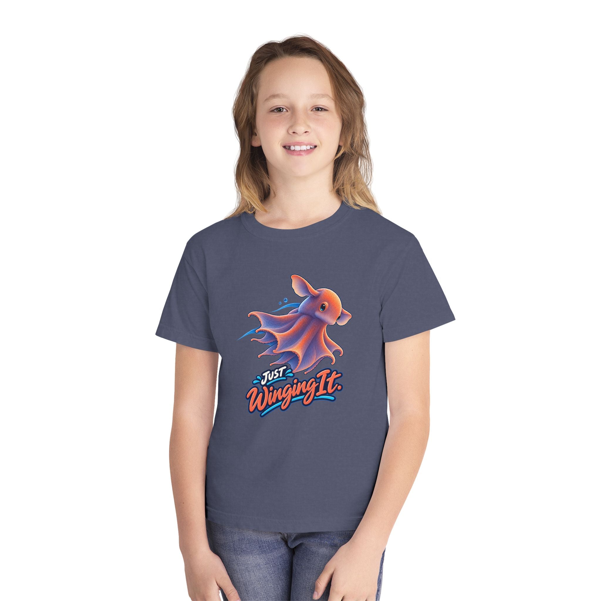 Youth Midweight Cotton Tee - Dumbo Octopus