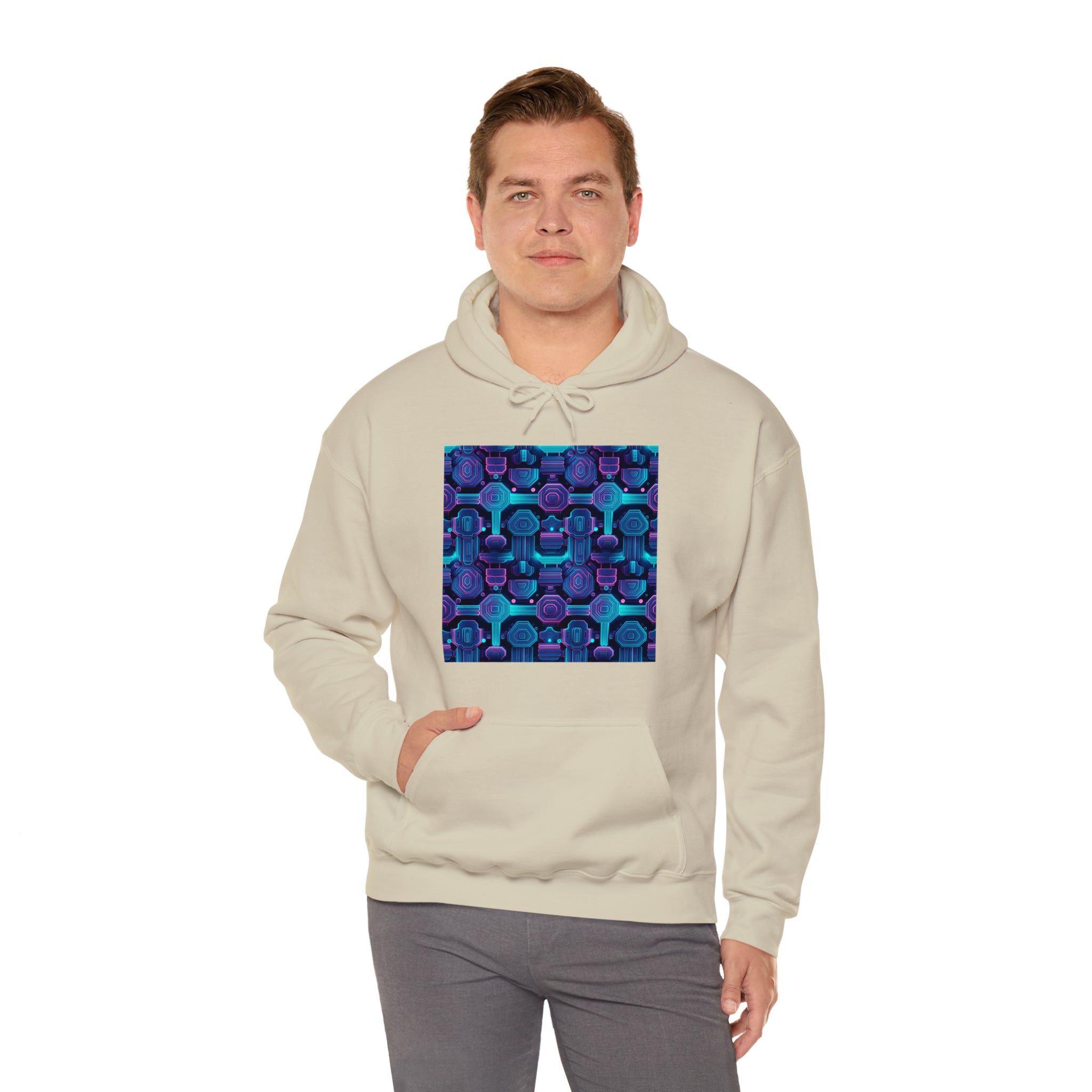 Unisex Heavy Blend™ Hooded Sweatshirt - Abstract Neon Designs 02