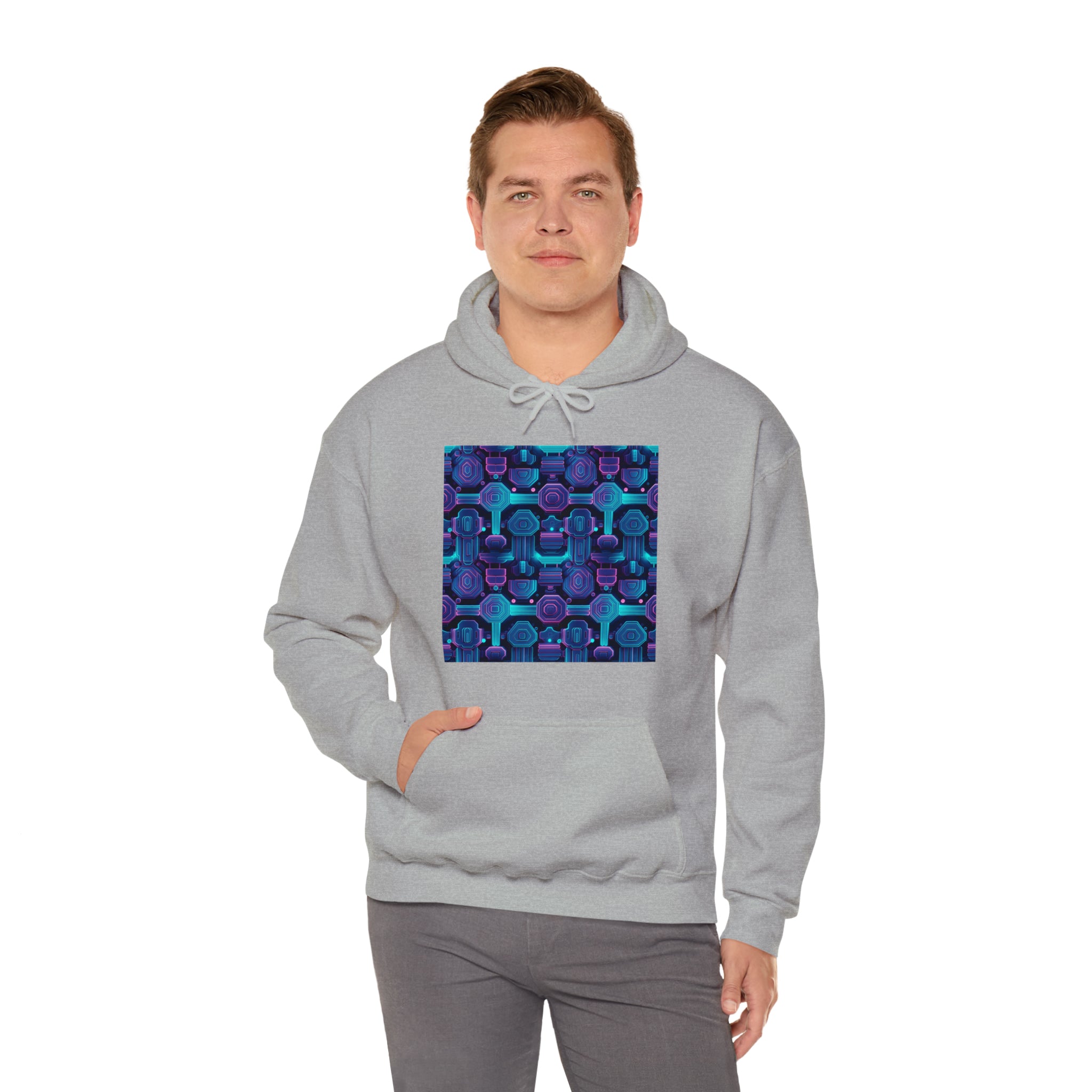 Unisex Heavy Blend™ Hooded Sweatshirt - Abstract Neon Designs 02