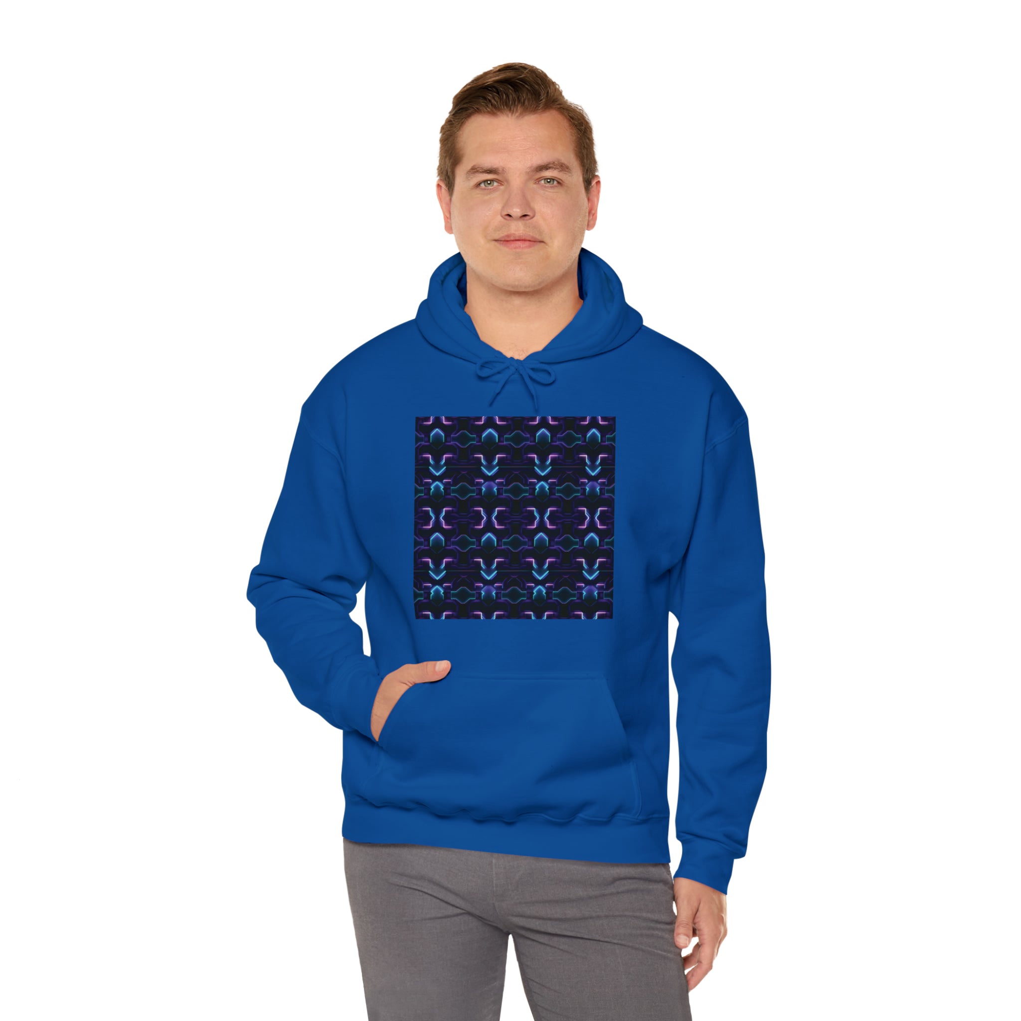 Unisex Heavy Blend™ Hooded Sweatshirt - Abstract Neon Designs 06