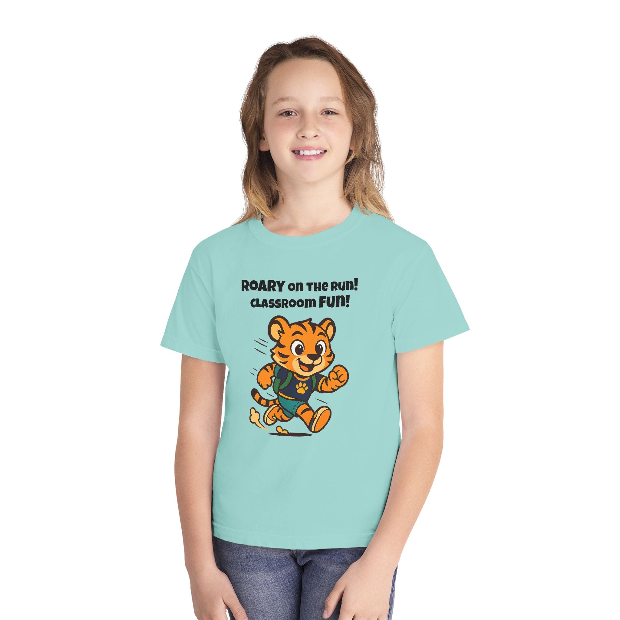 Youth Midweight Cotton Tee - Roary's Dash to School