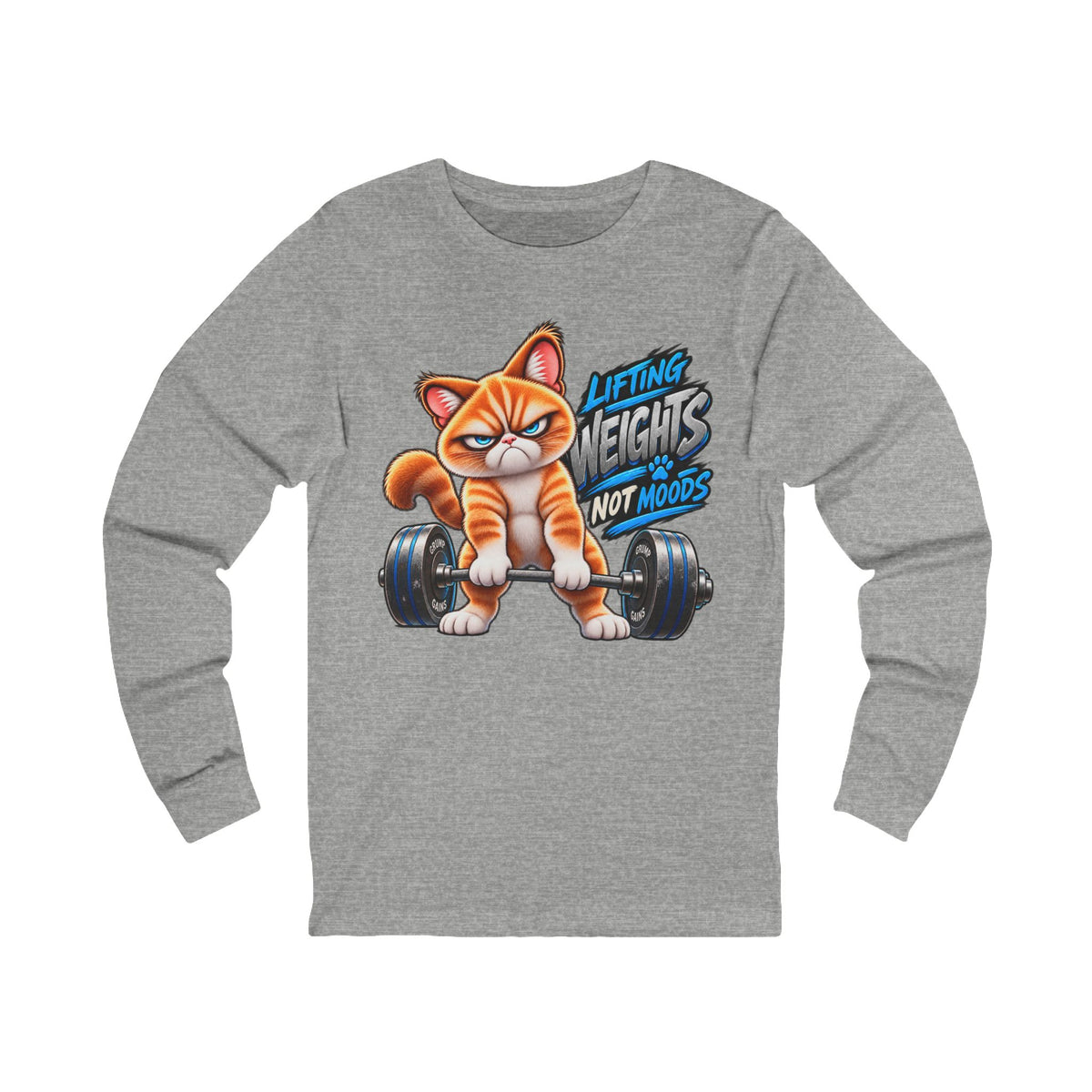 Lifting Weights, not Moods - Mildly Feral - Unisex Long Sleeve Tee