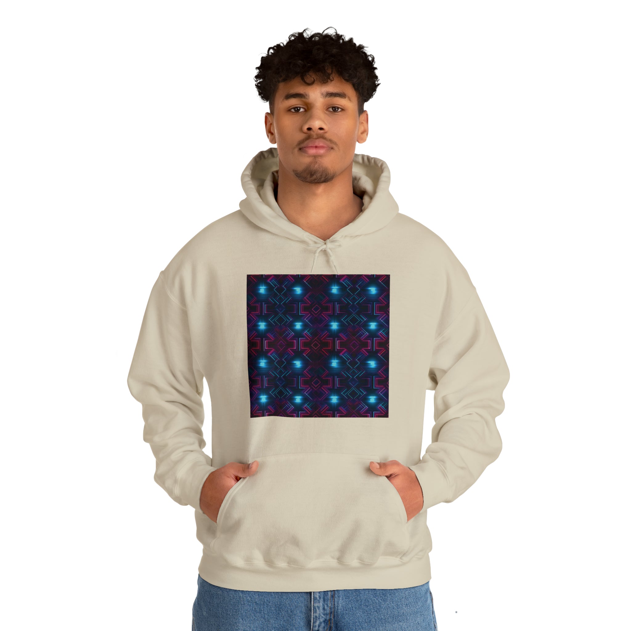 Unisex Heavy Blend™ Hooded Sweatshirt - Abstract Neon Designs 01