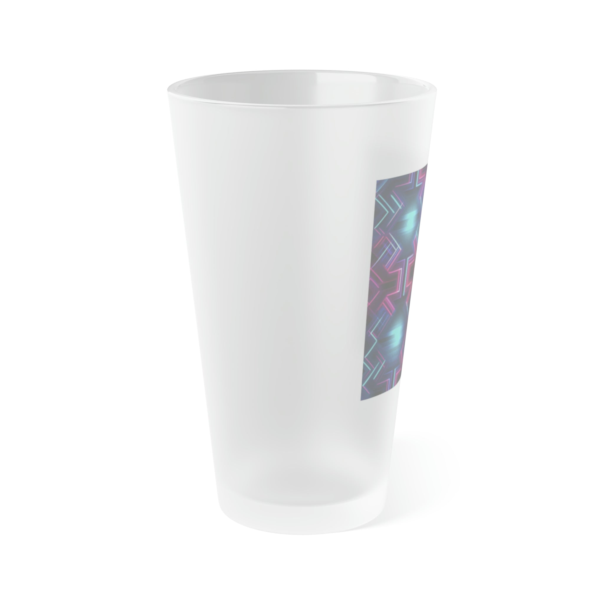 Frosted Pint Glass, 16oz - Vibrant Designs 02