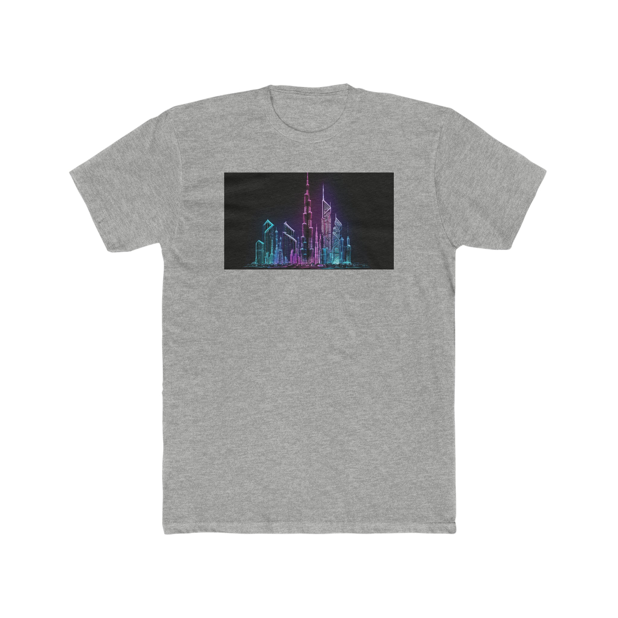 Men's Cotton Crew Tee - Fantasy Art - Burj Khalifa
