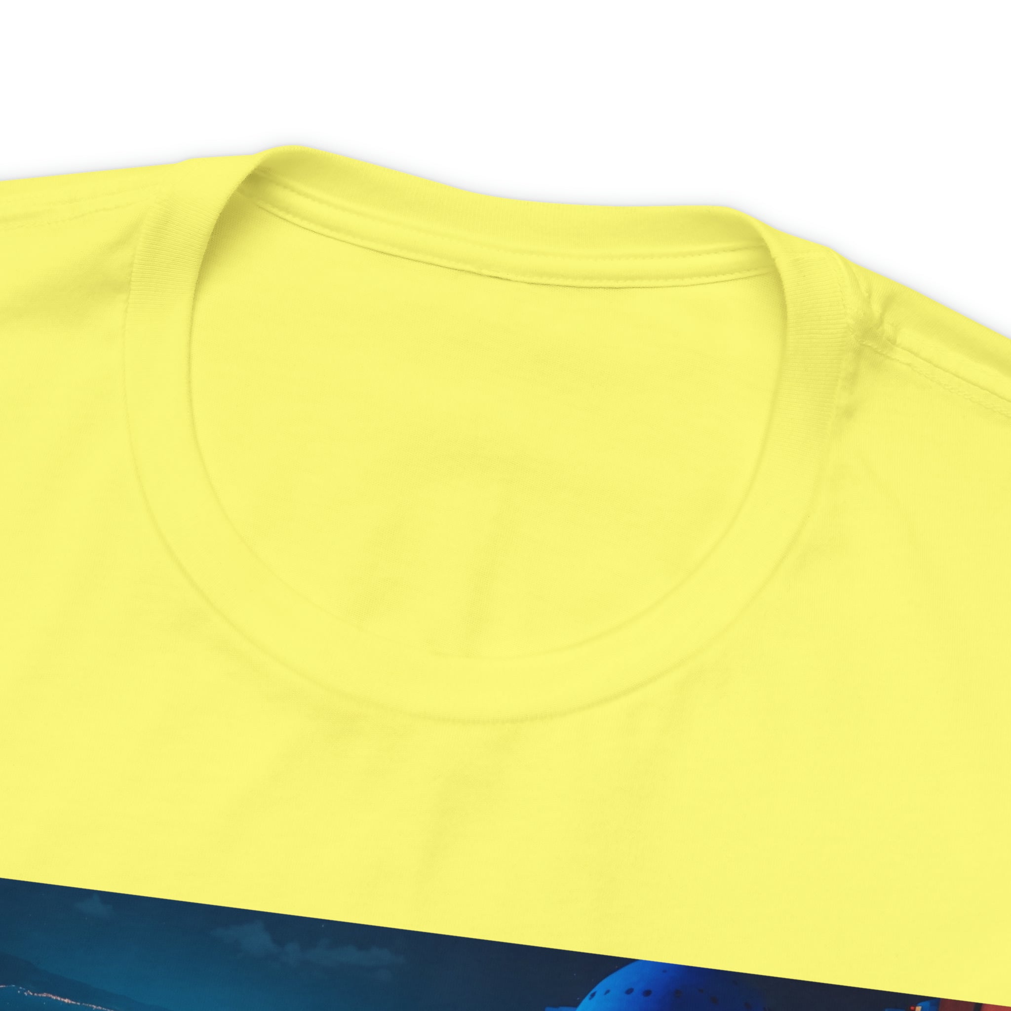 Unisex Jersey Short Sleeve Tee - Oia Blue Domes, Greece