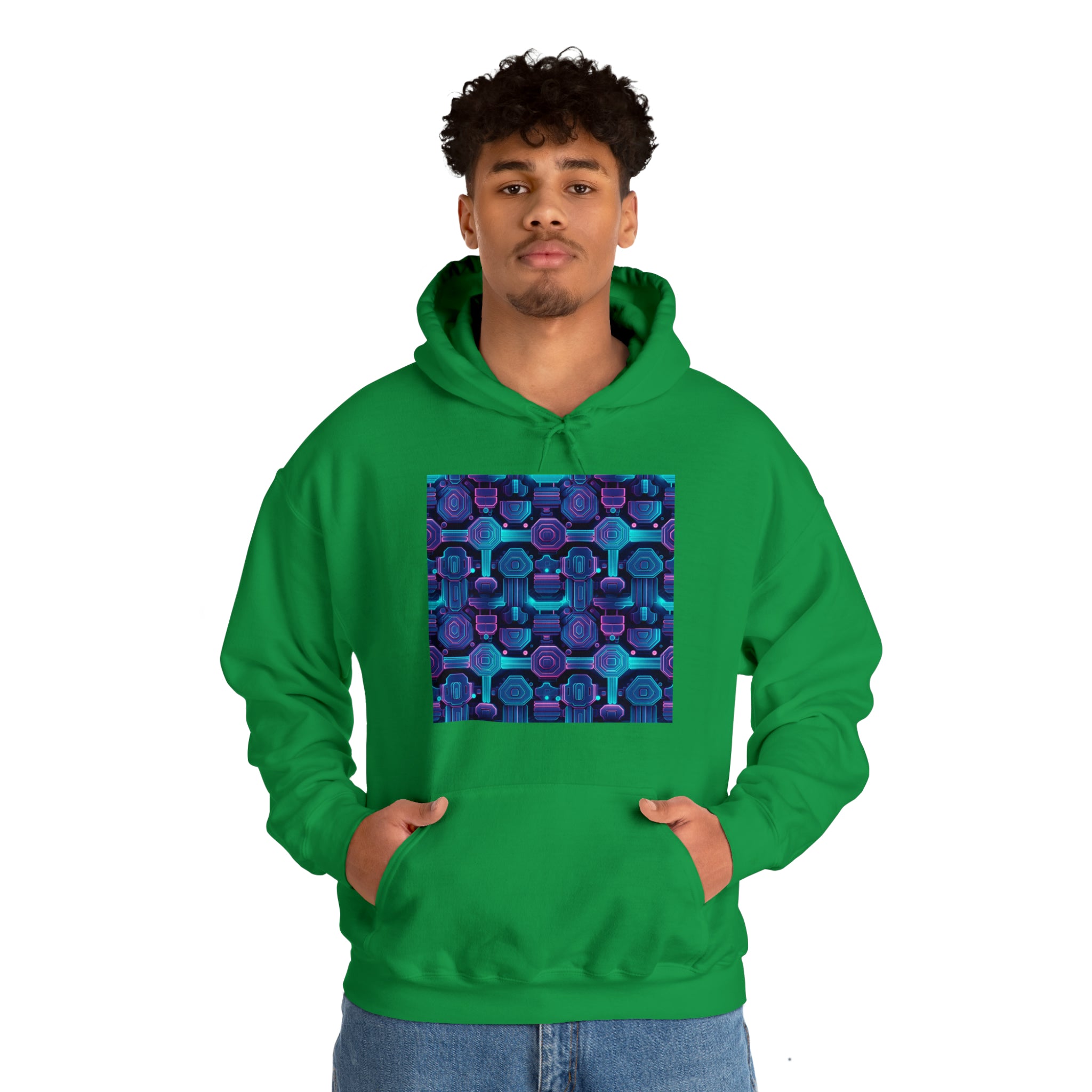 Unisex Heavy Blend™ Hooded Sweatshirt - Abstract Neon Designs 02