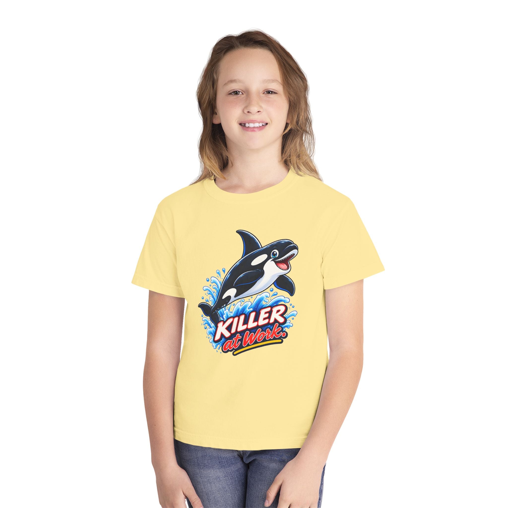 Youth Midweight Cotton Tee - Orca at Work