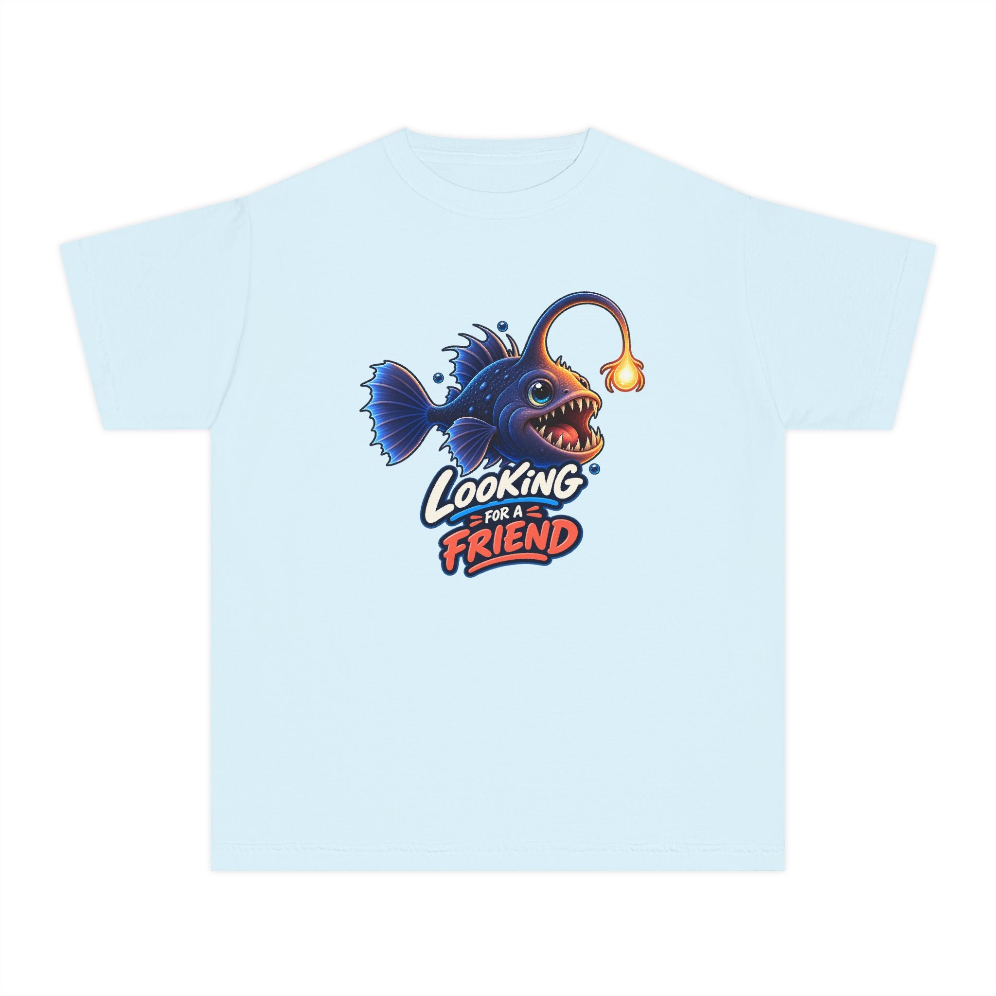 Youth Midweight Cotton Tee - Science collection - Angler Fish looking for a Friend