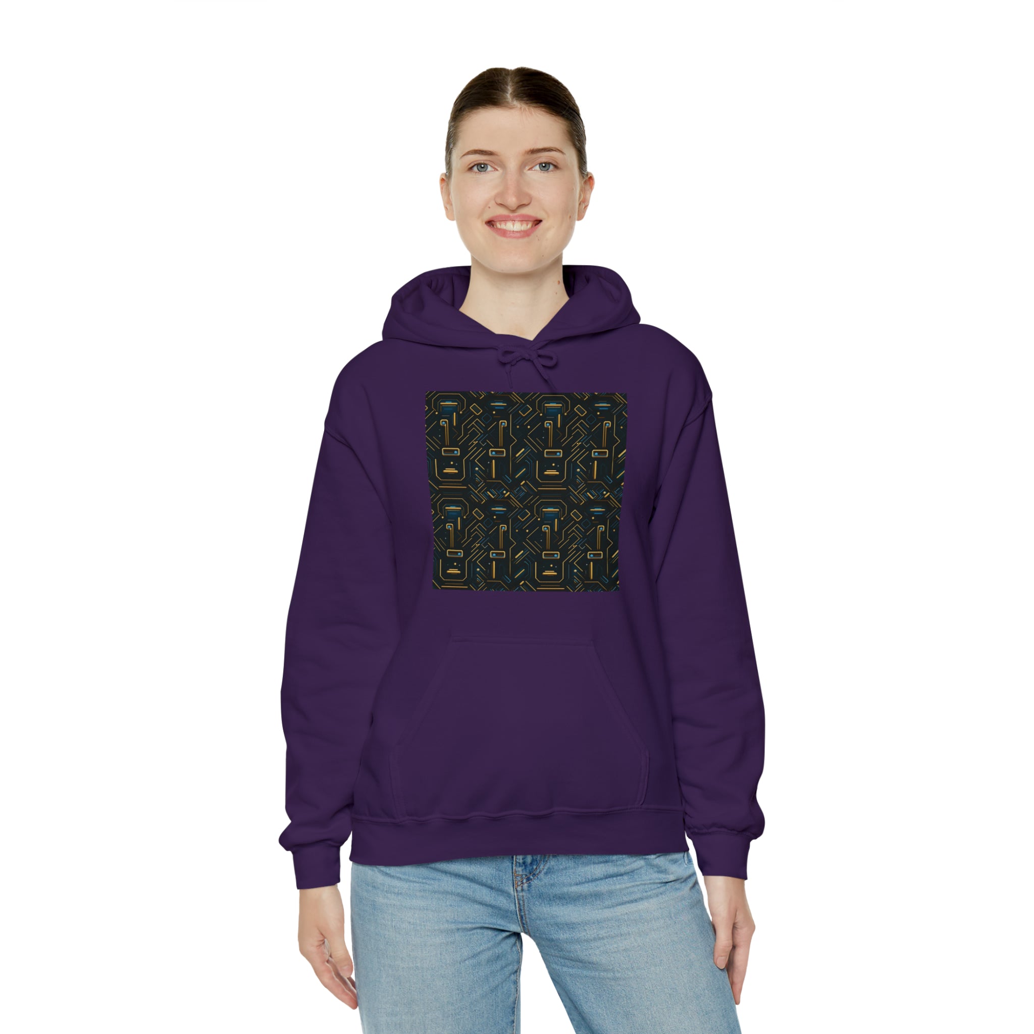 Unisex Heavy Blend™ Hooded Sweatshirt - Abstract Neon Designs 05