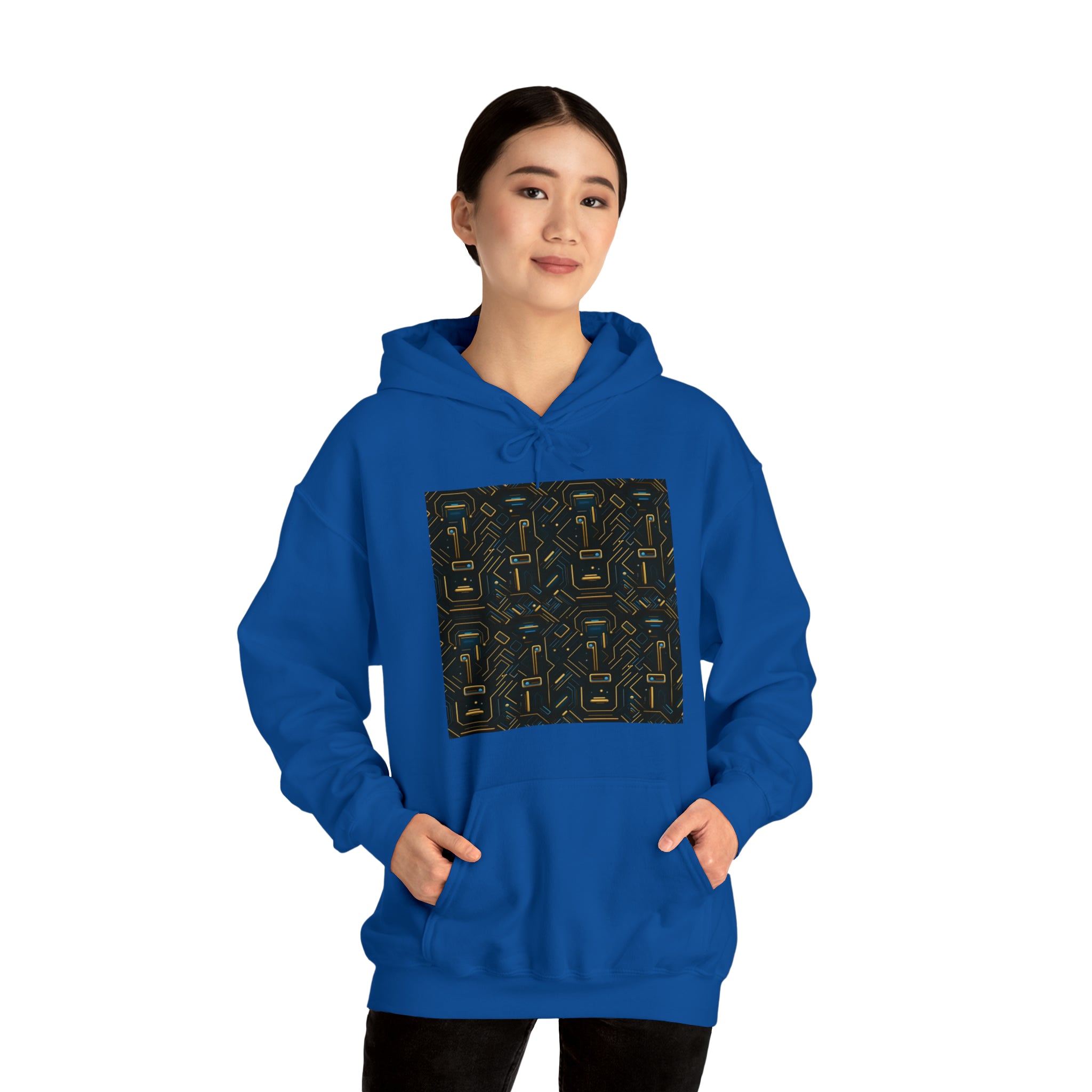 Unisex Heavy Blend™ Hooded Sweatshirt - Abstract Neon Designs 05