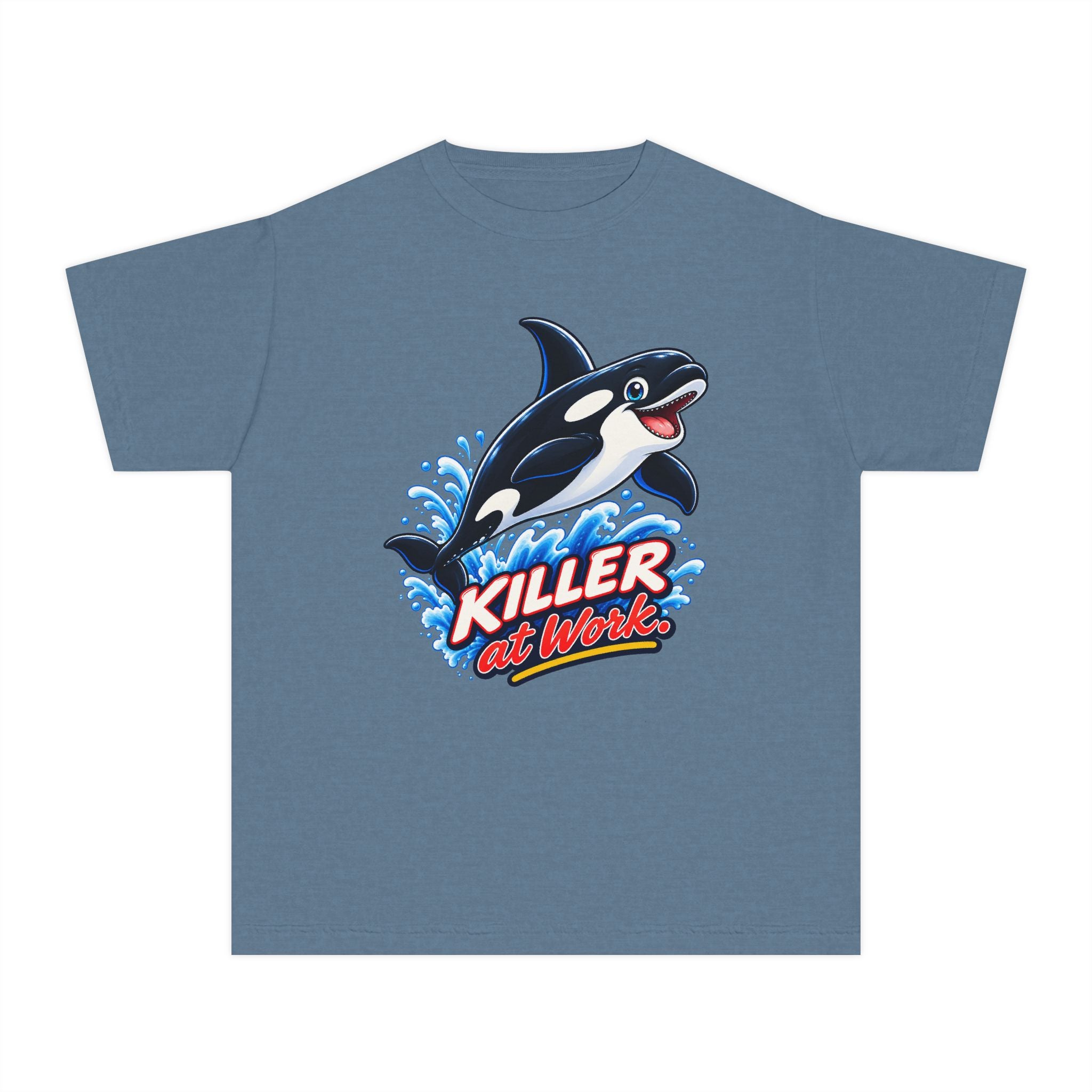 Youth Midweight Cotton Tee - Orca at Work