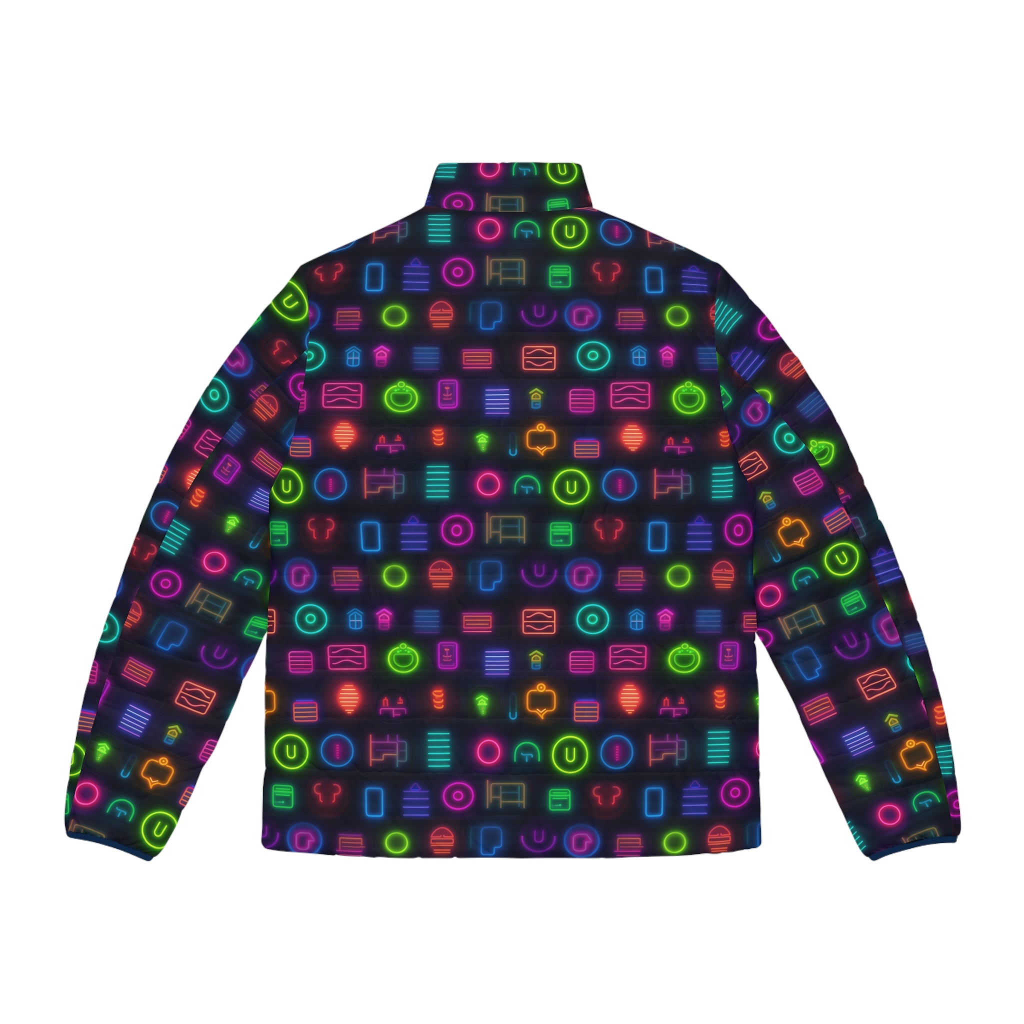 Men's Puffer Jacket (AOP) - Abstract Designs 06
