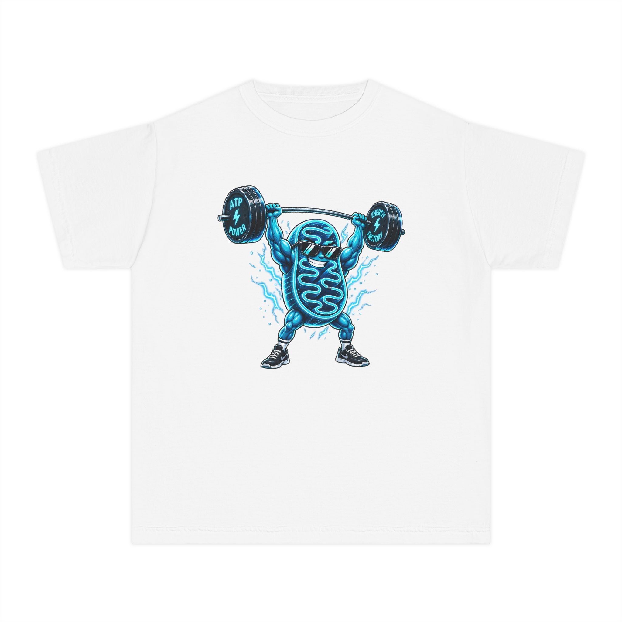 Youth Midweight Cotton Tee - Mitochondria Powerhouse