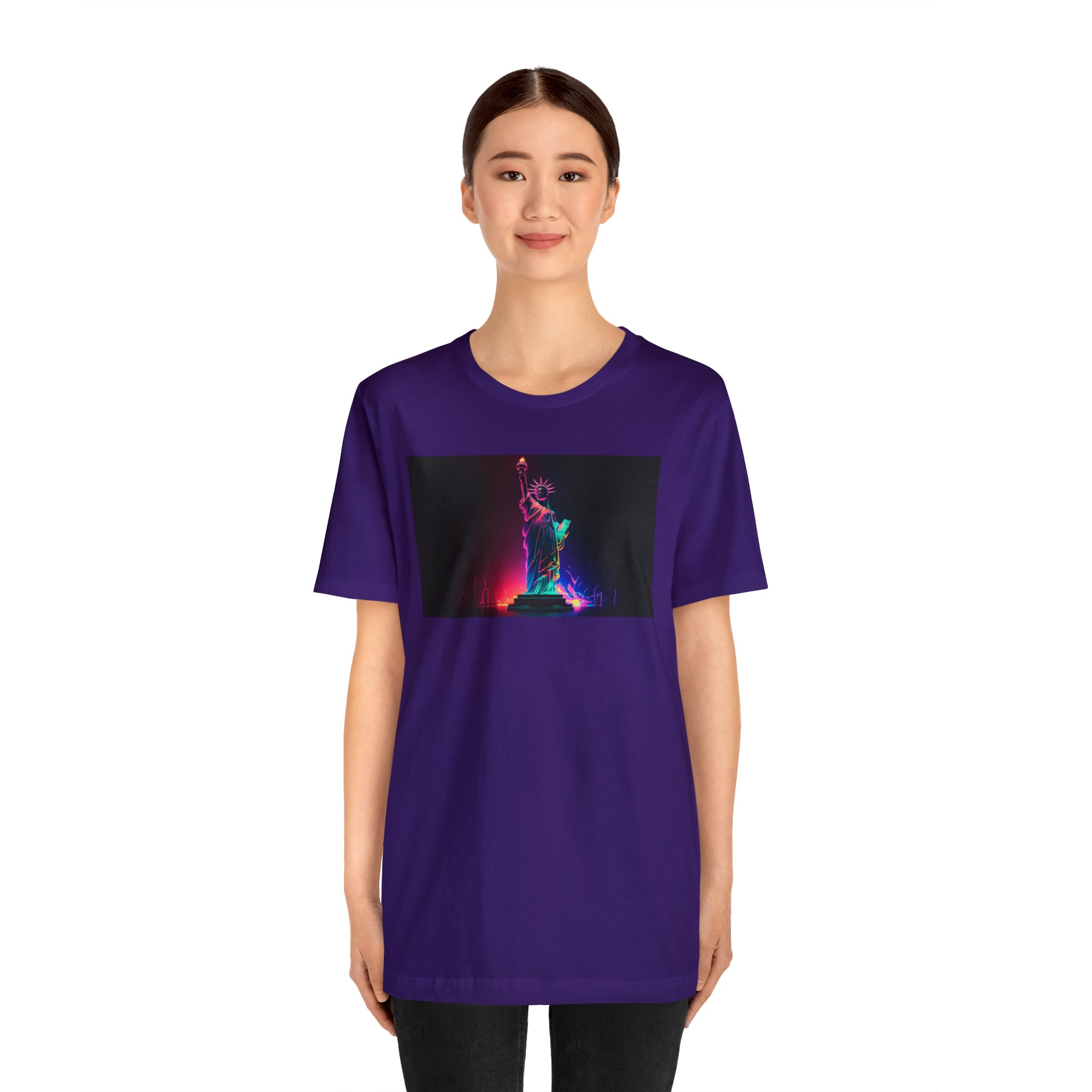 Unisex Jersey Short Sleeve Tee - Statue of Liberty, New York, USA