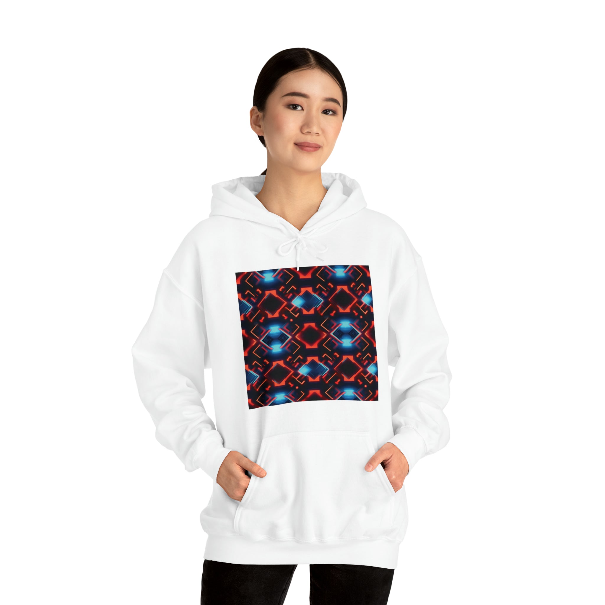 Unisex Heavy Blend™ Hooded Sweatshirt - Abstract Neon Designs 07