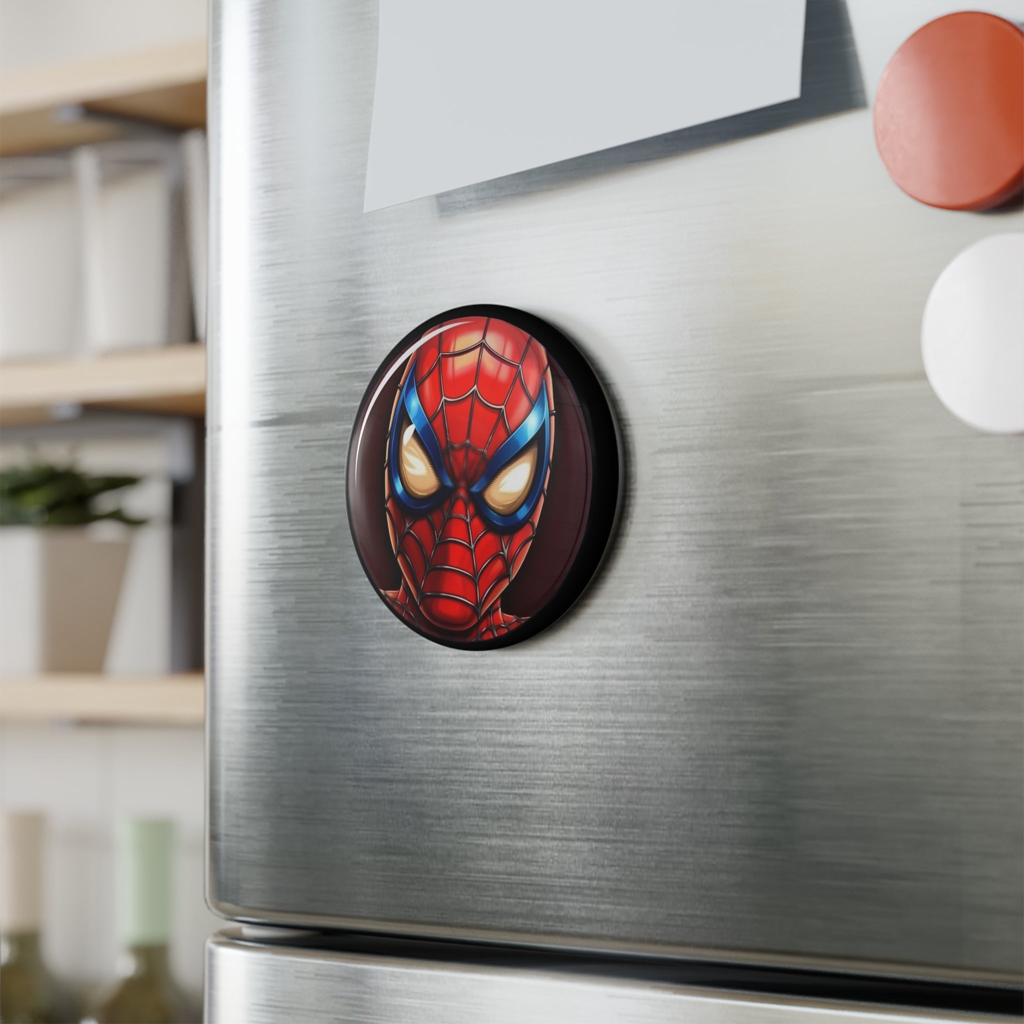 Button Magnet, Round (1 & 10 pcs) - Spider-Man 01