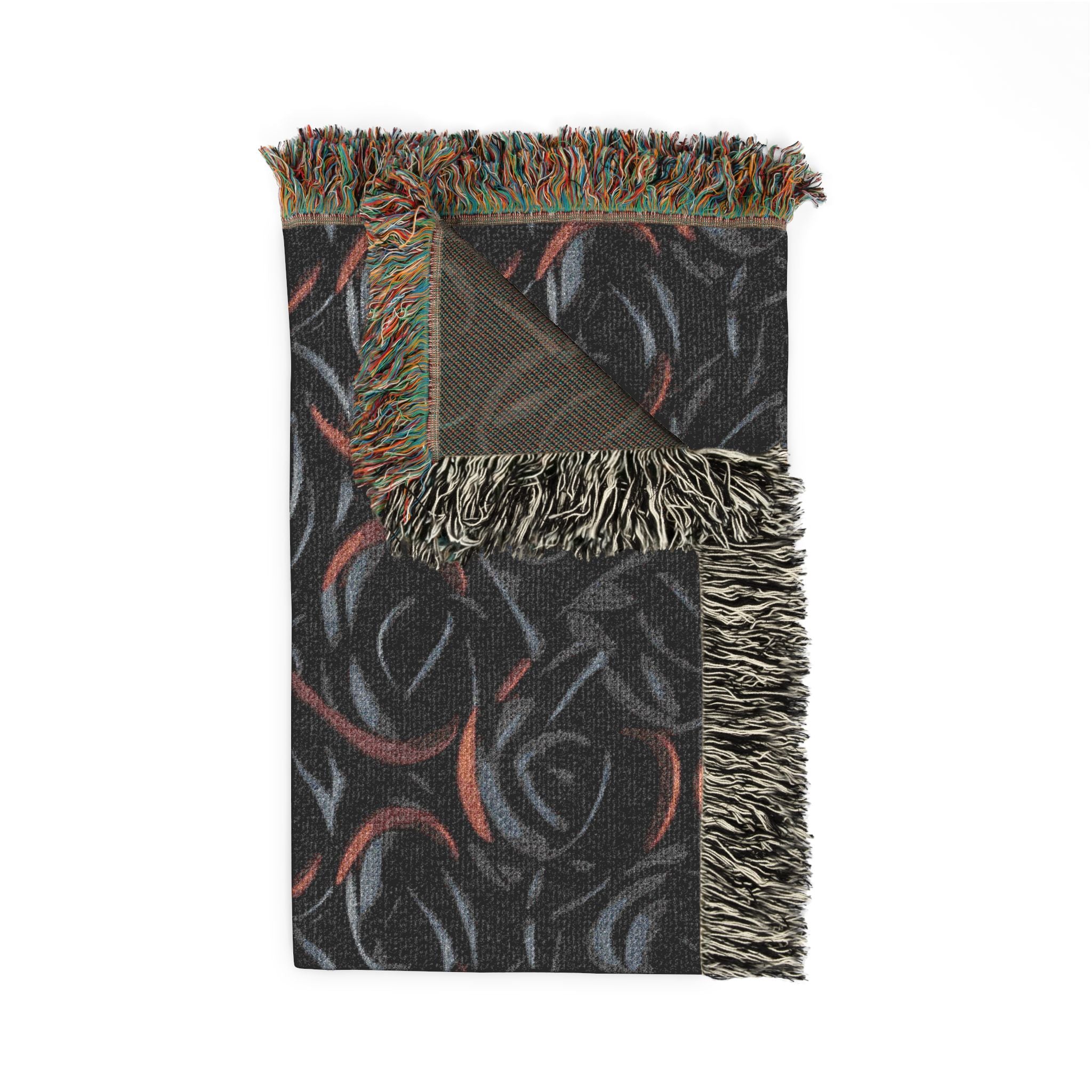 Woven Throw Blanket — Reversible Cozy Check Pattern for Living Room & Cabin - Design 04