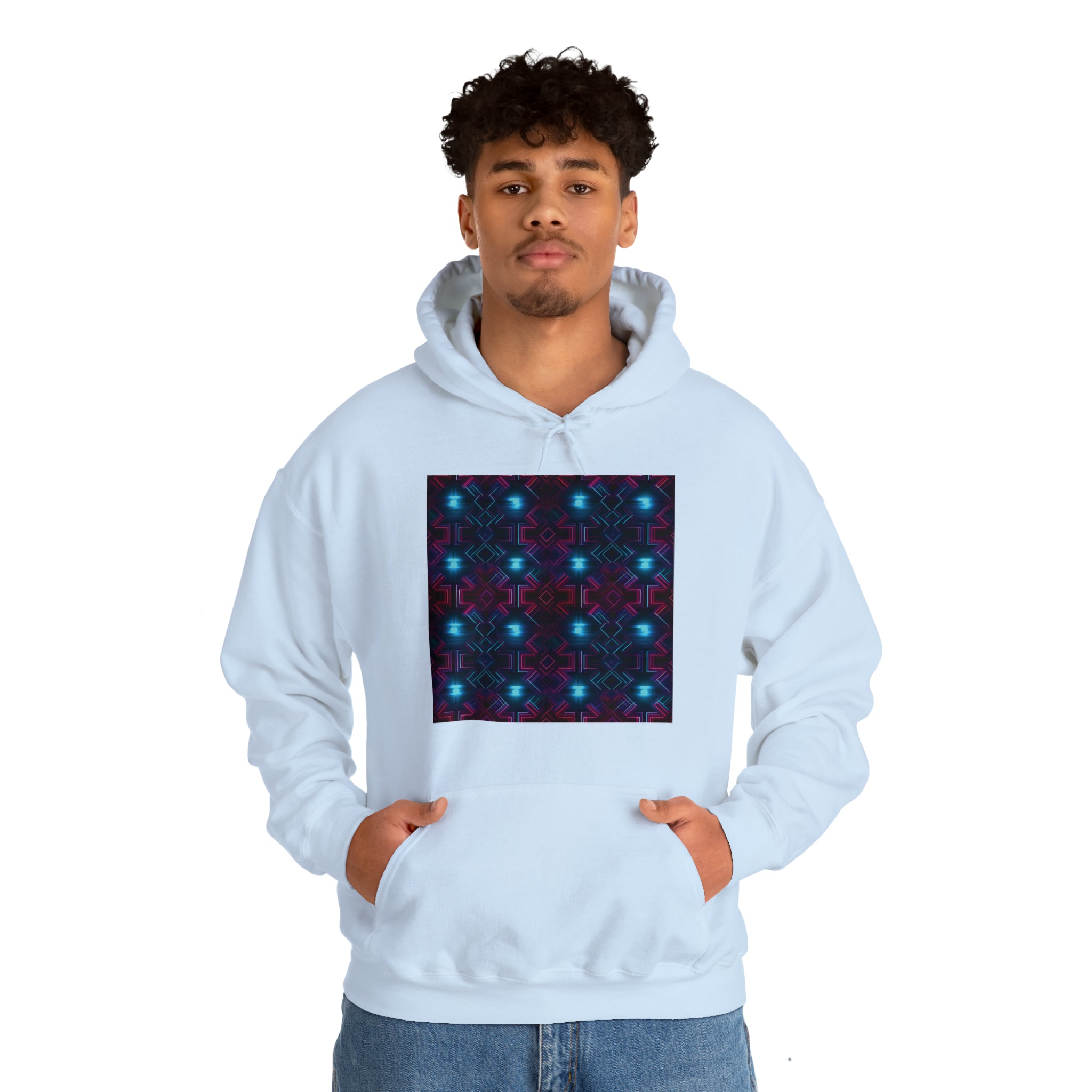 Unisex Heavy Blend™ Hooded Sweatshirt - Abstract Neon Designs 01