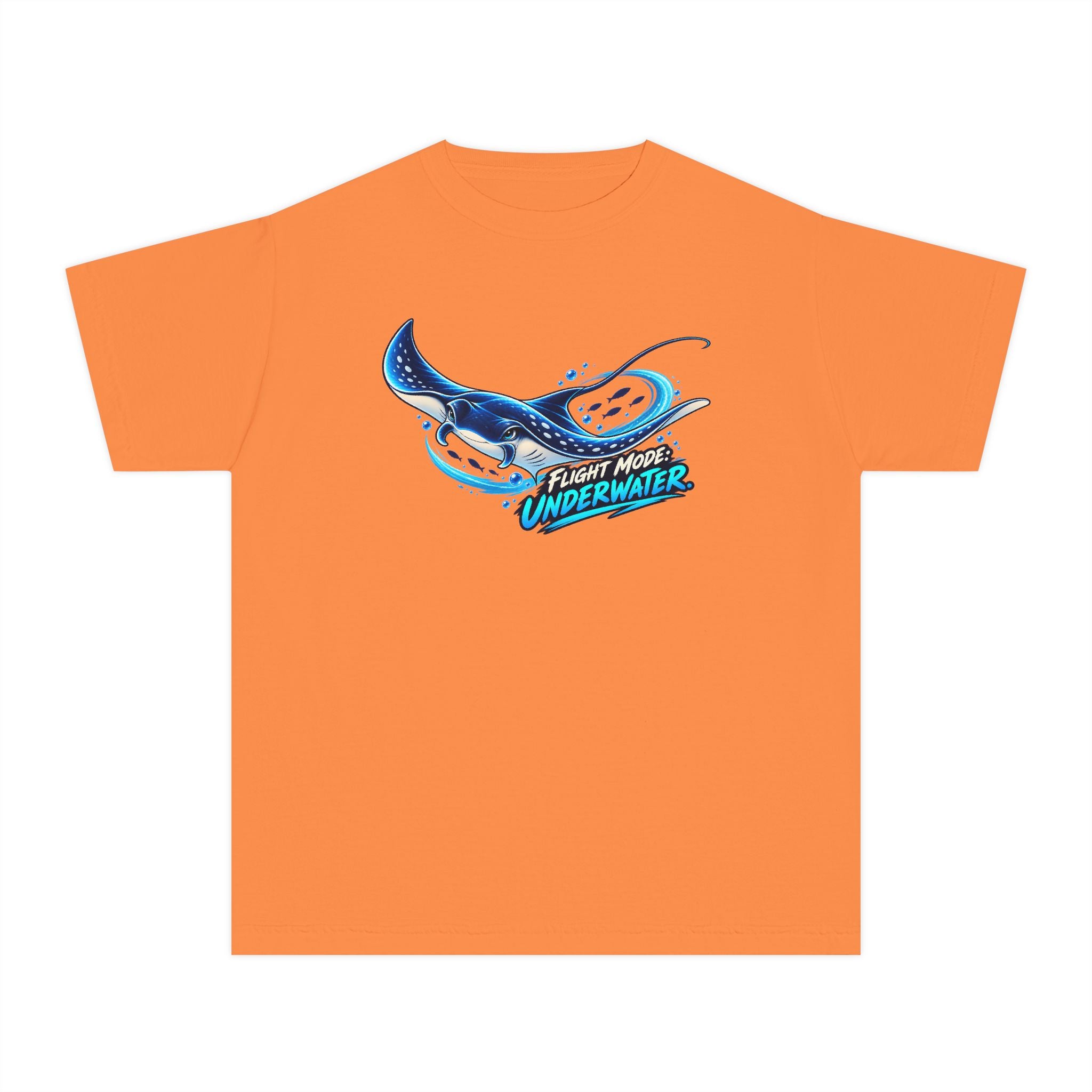 Youth Midweight Cotton Tee - Manta Ray