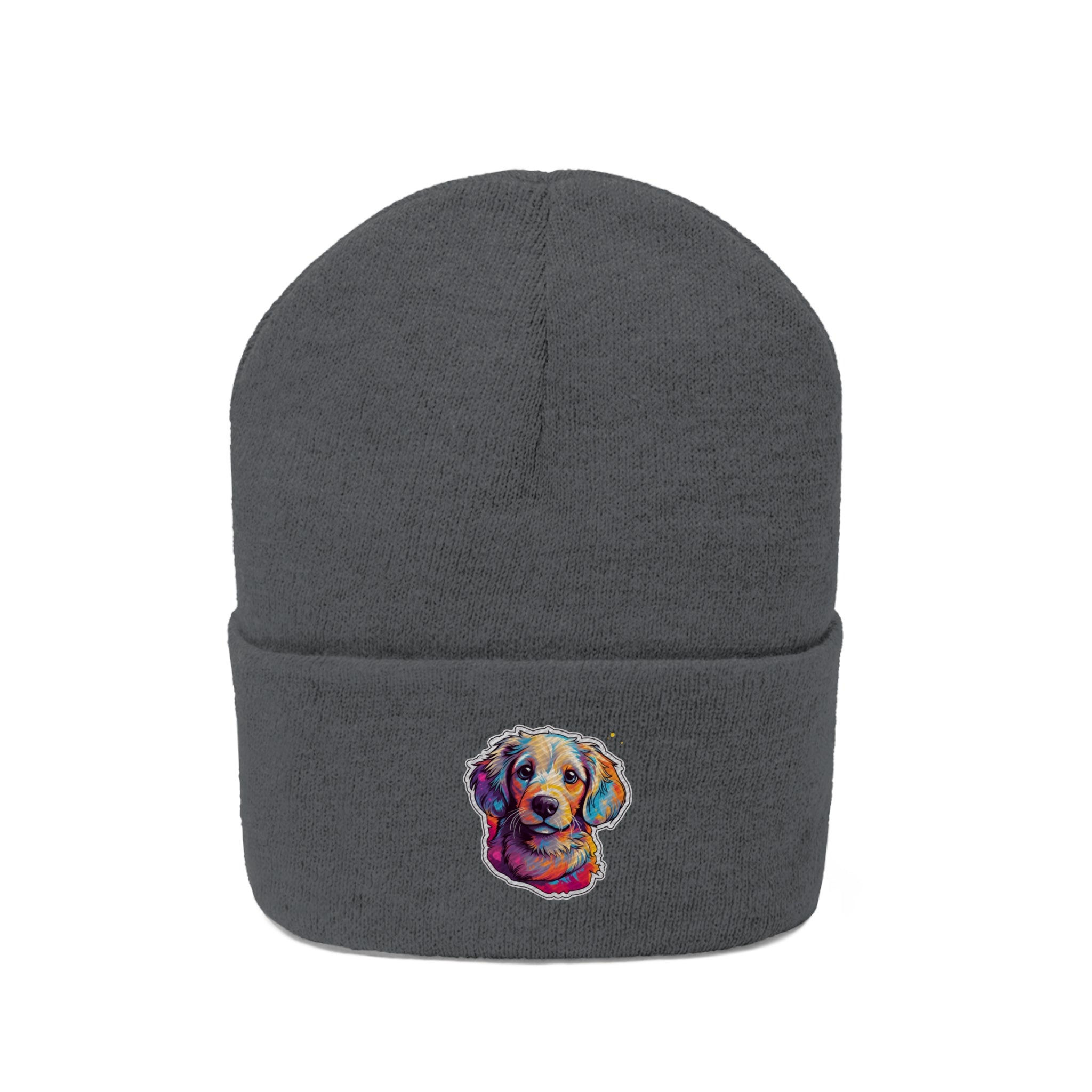 Knit Beanie - Puppy Pop Art 08