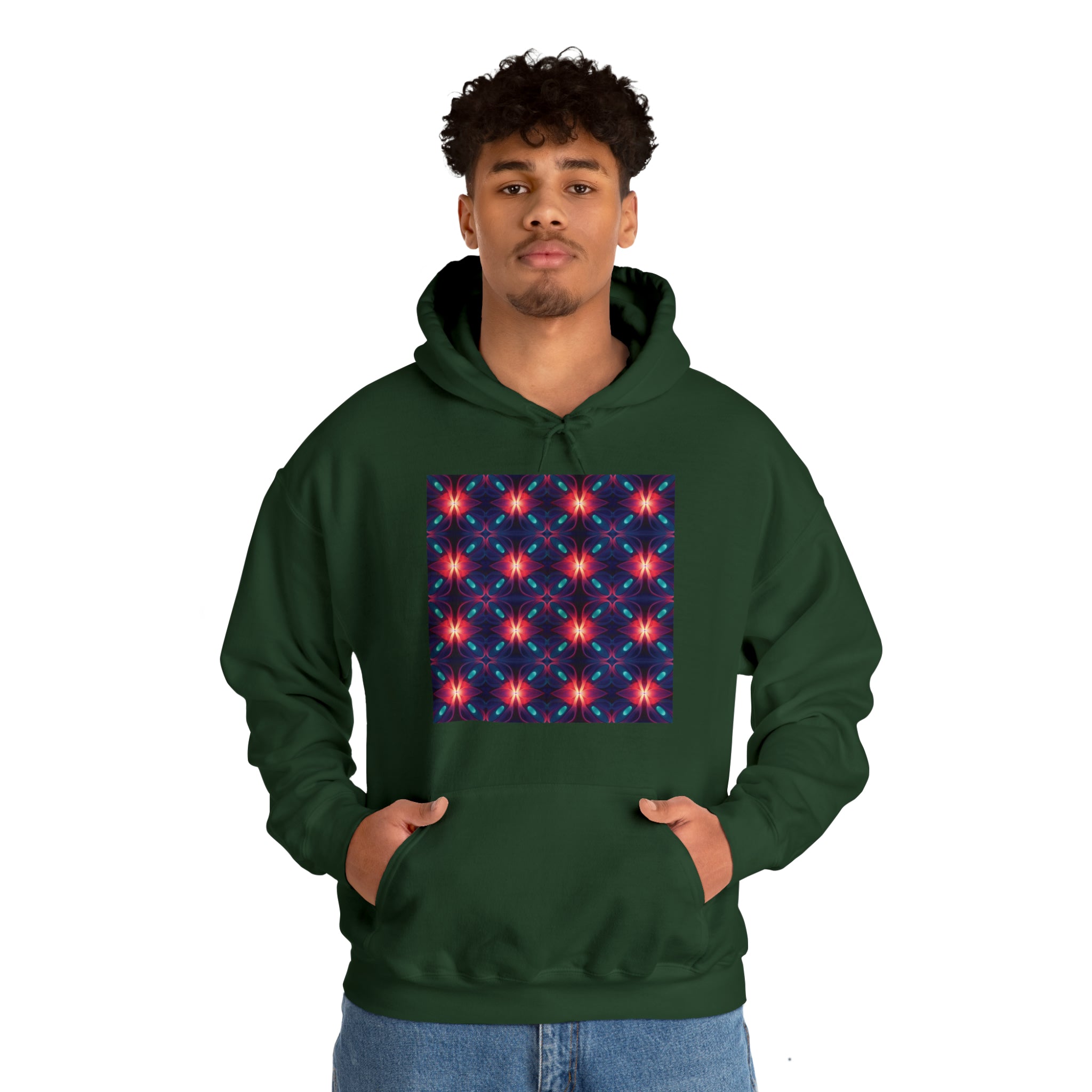 Unisex Heavy Blend™ Hooded Sweatshirt - Abstract Neon Designs 04