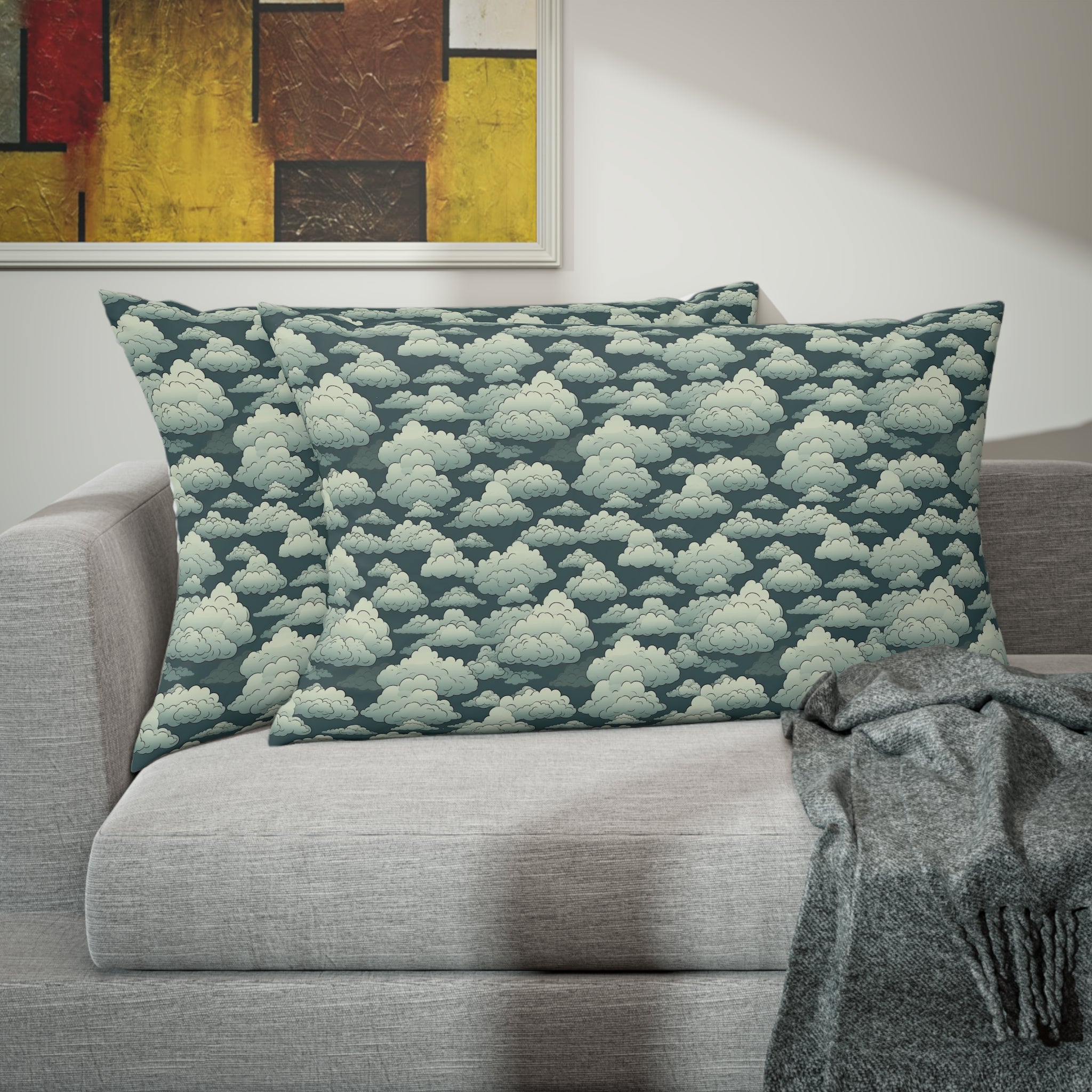 Pillow Sham (AOP) - Seamless Clouds 03