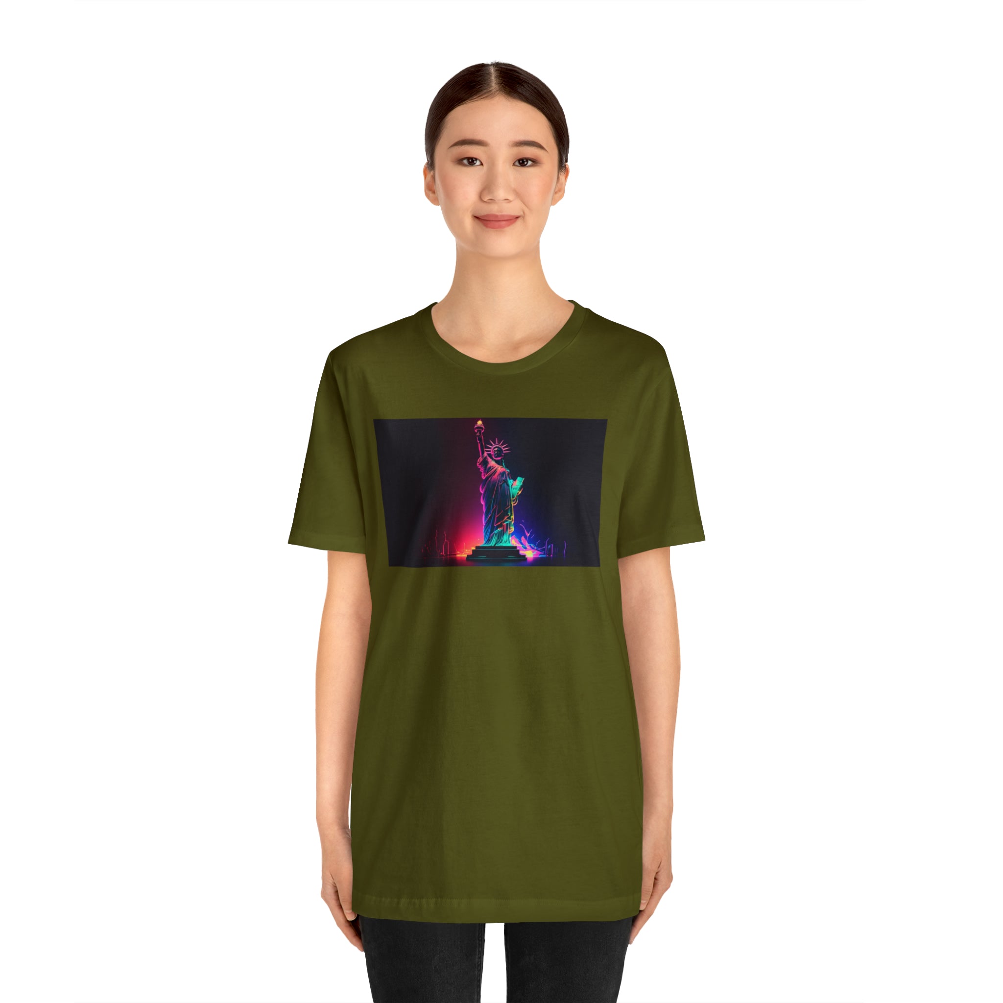 Unisex Jersey Short Sleeve Tee - Statue of Liberty, New York, USA