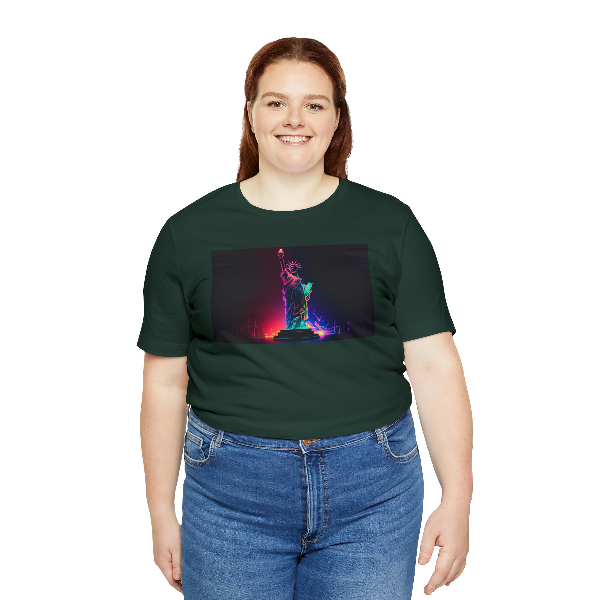 Unisex Jersey Short Sleeve Tee - Statue of Liberty, New York, USA